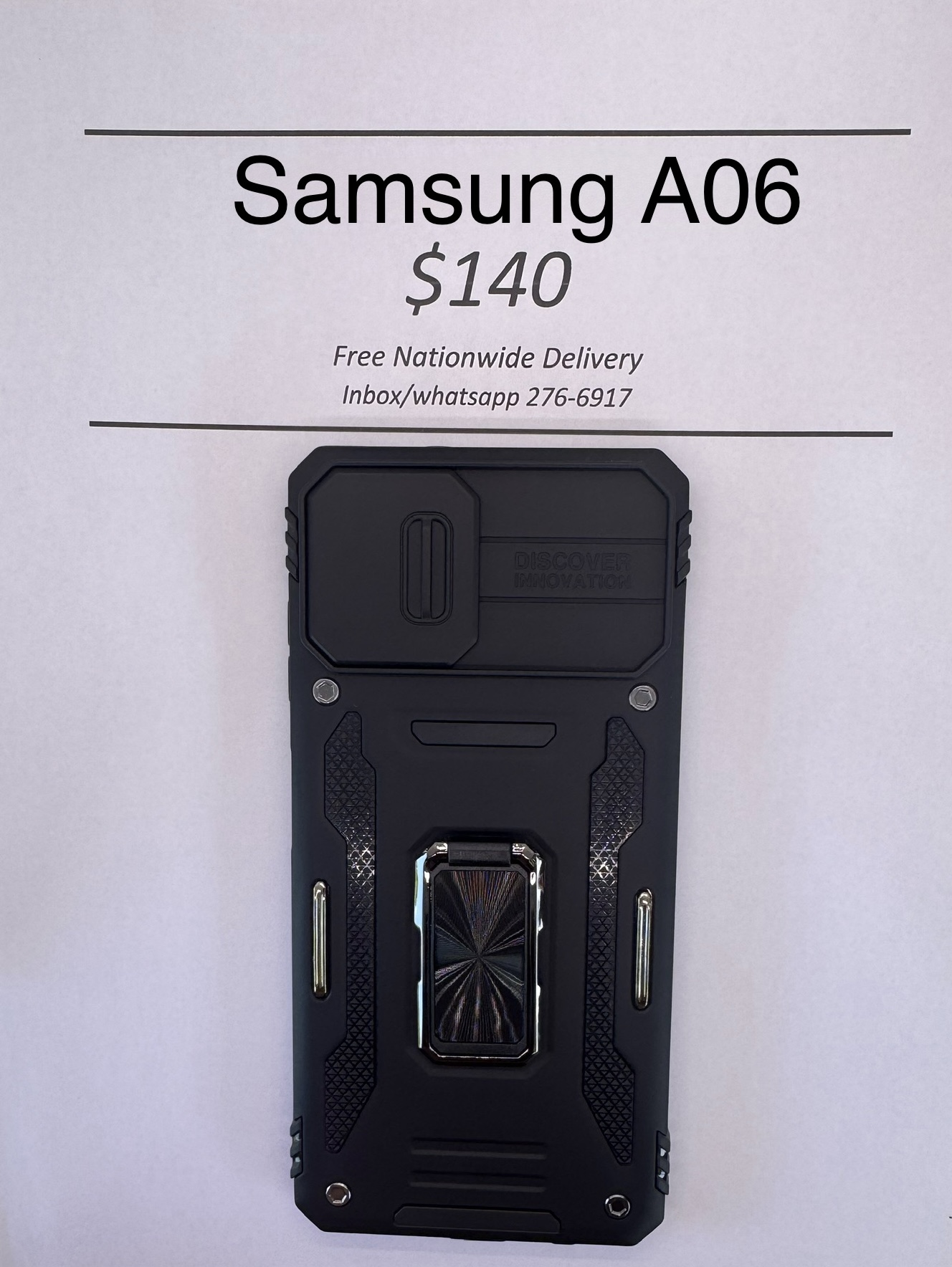 A06 Black Rugged w Camera Cover