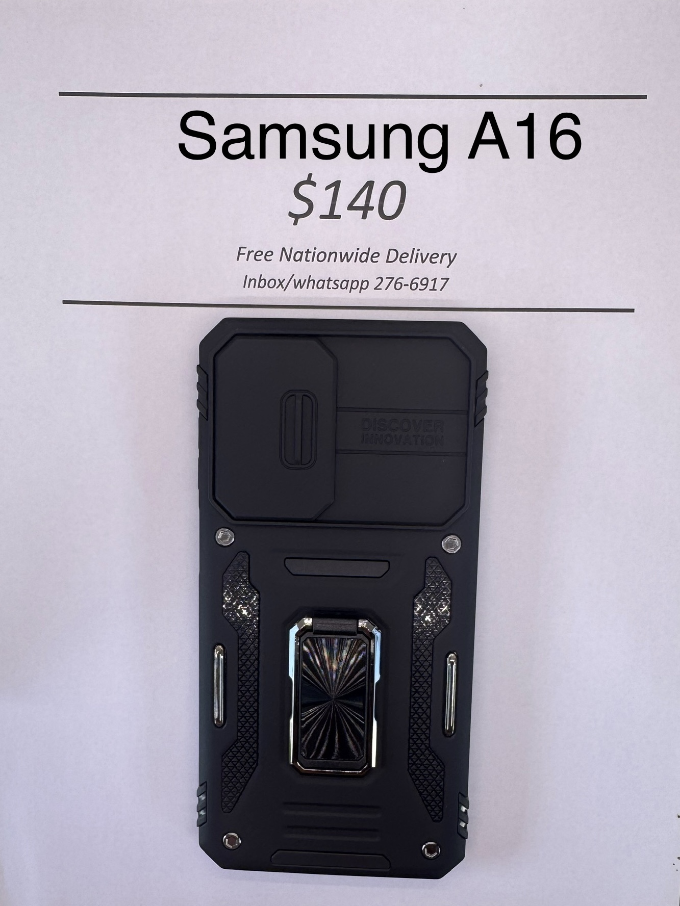 A16 Black Rugged w Camera Cover