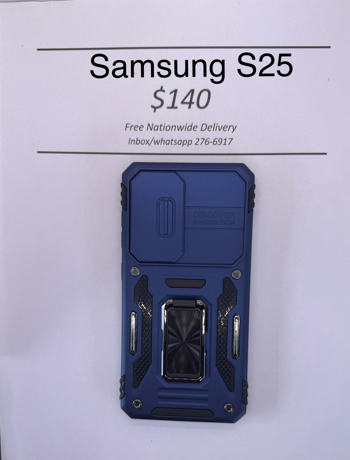 S25 Blue Rugged Rectangle with Camera Cover