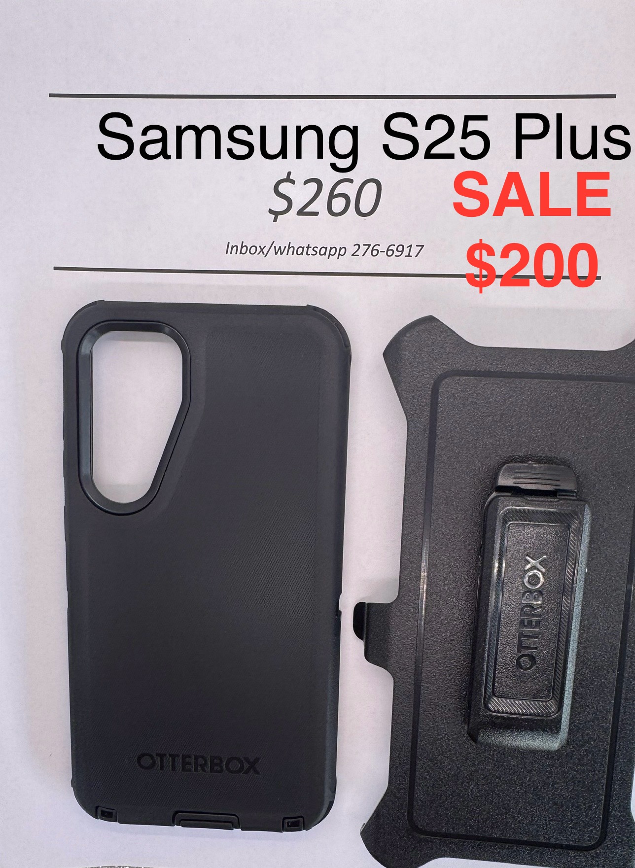 Samsung S25+ Otterbox-Defender Black