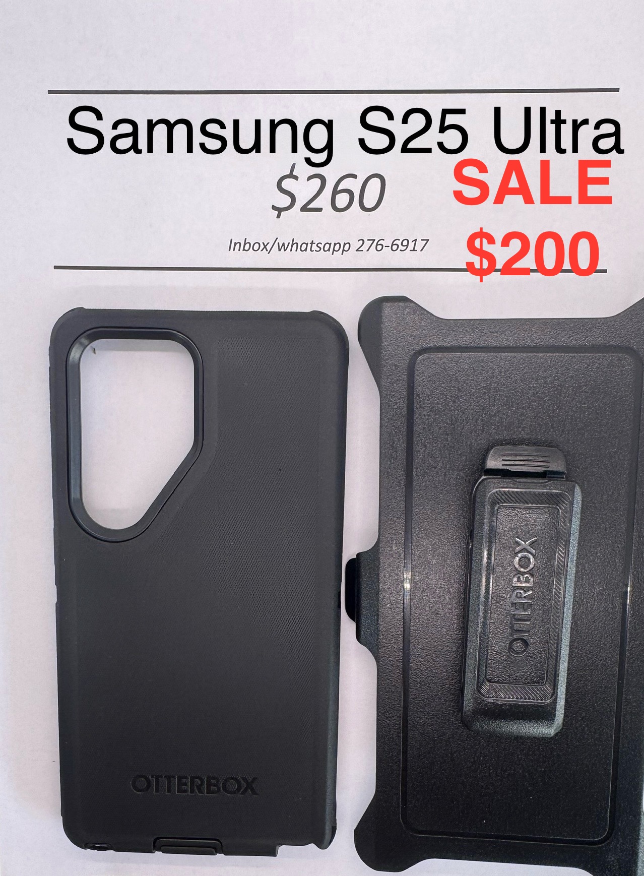 Samsung S25 Ultra Otterbox-Defender Black