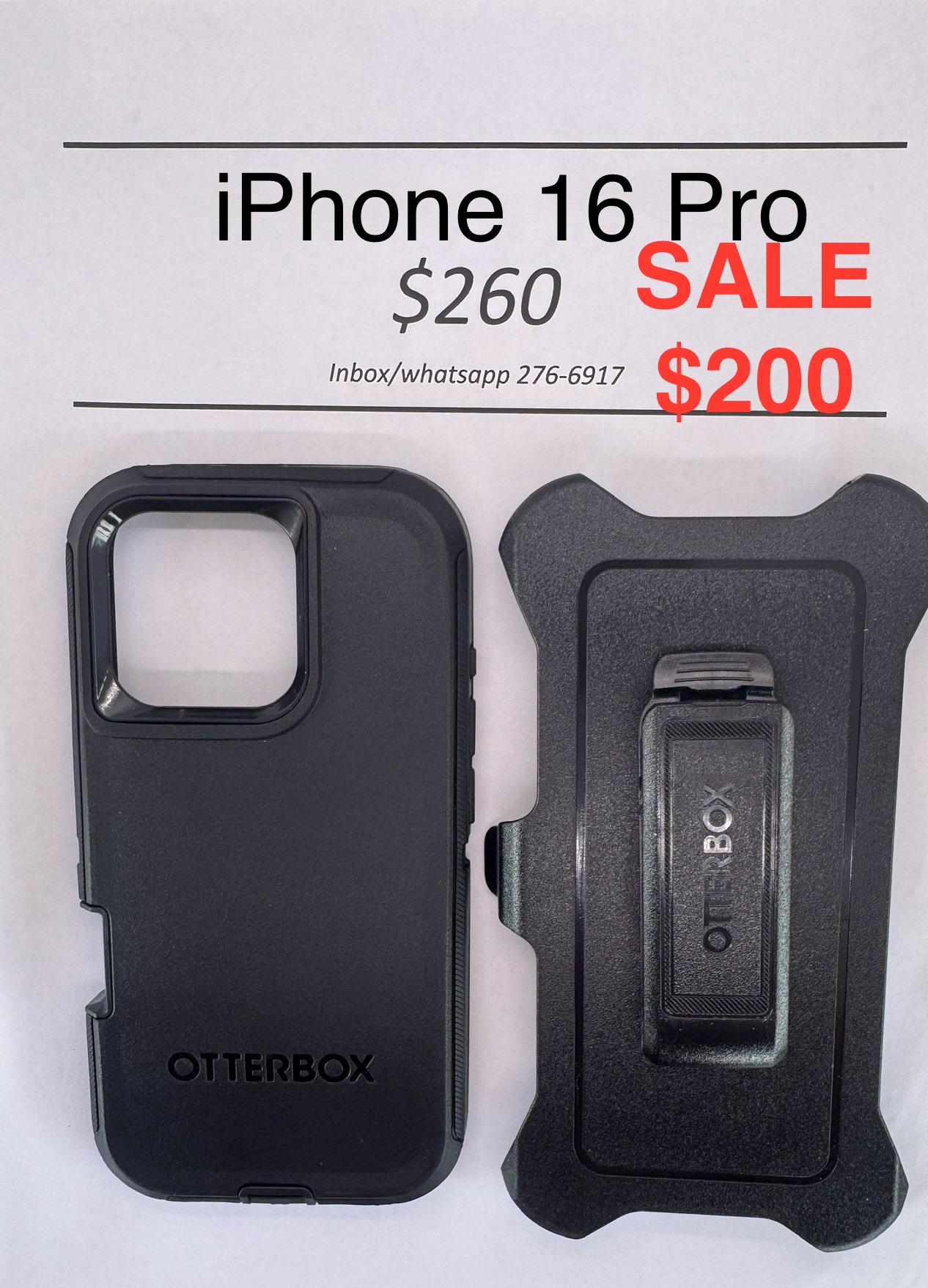 iPhone 16 Pro Otterbox-Defender Black