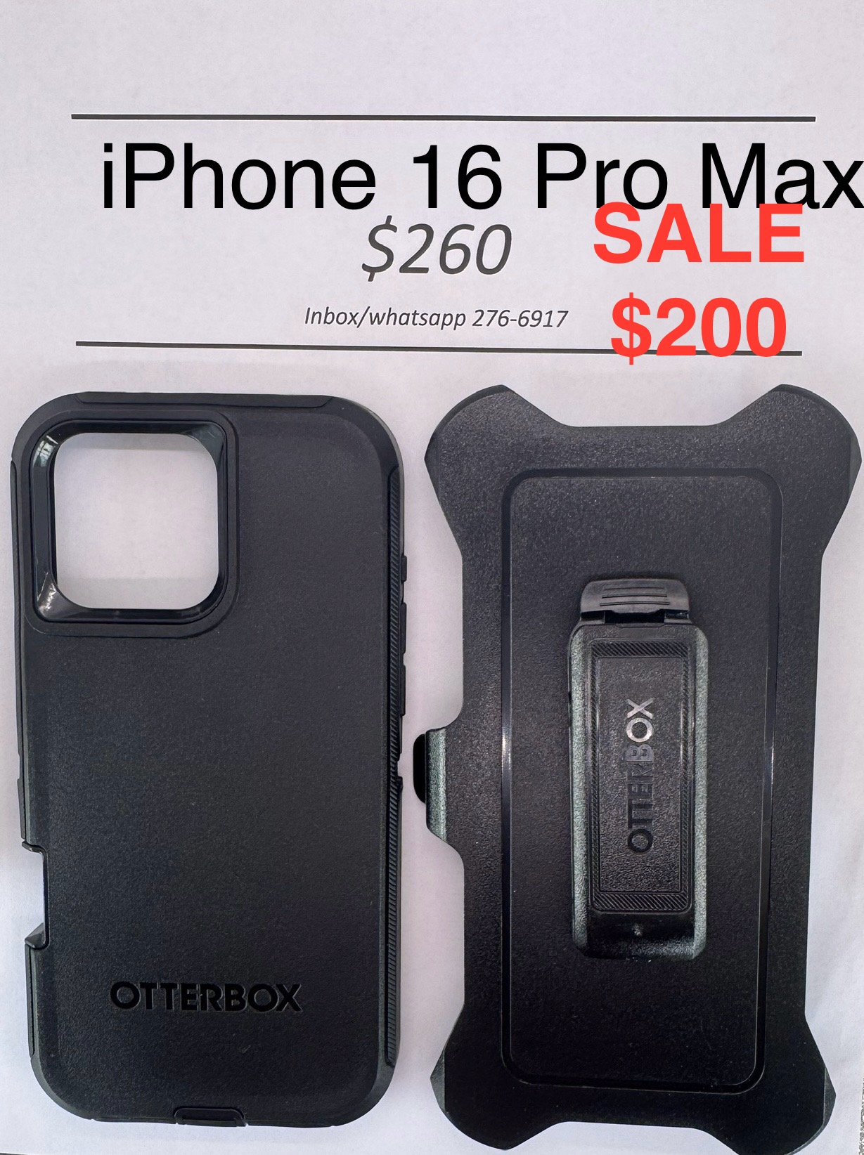 iPhone 16 Pro Max Otterbox-Defender Black