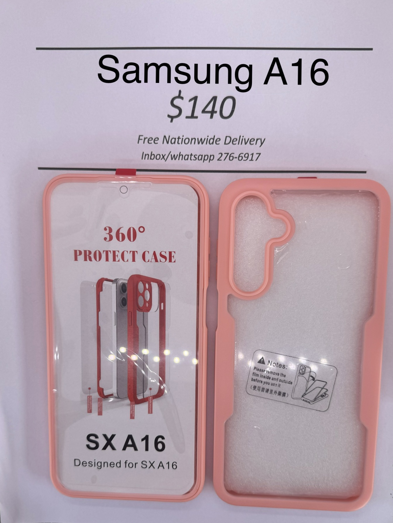 A16 Pink Rugged 360 Case