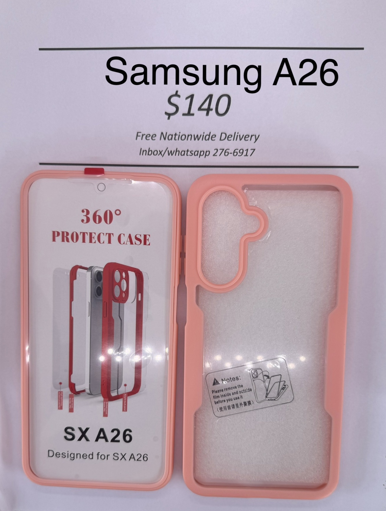 A26 Pink Rugged 360 Case