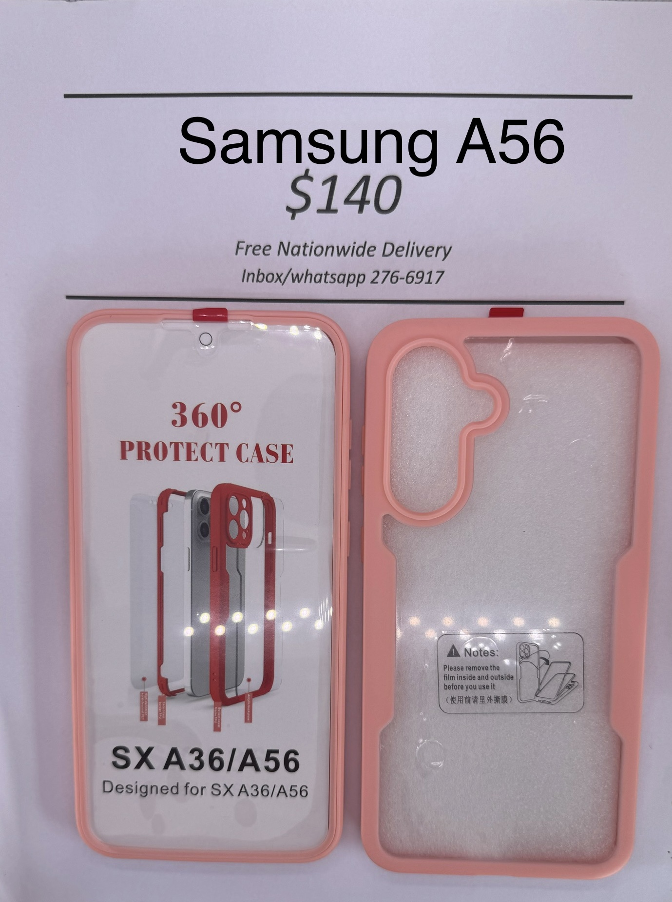A56 Pink Rugged 360 case