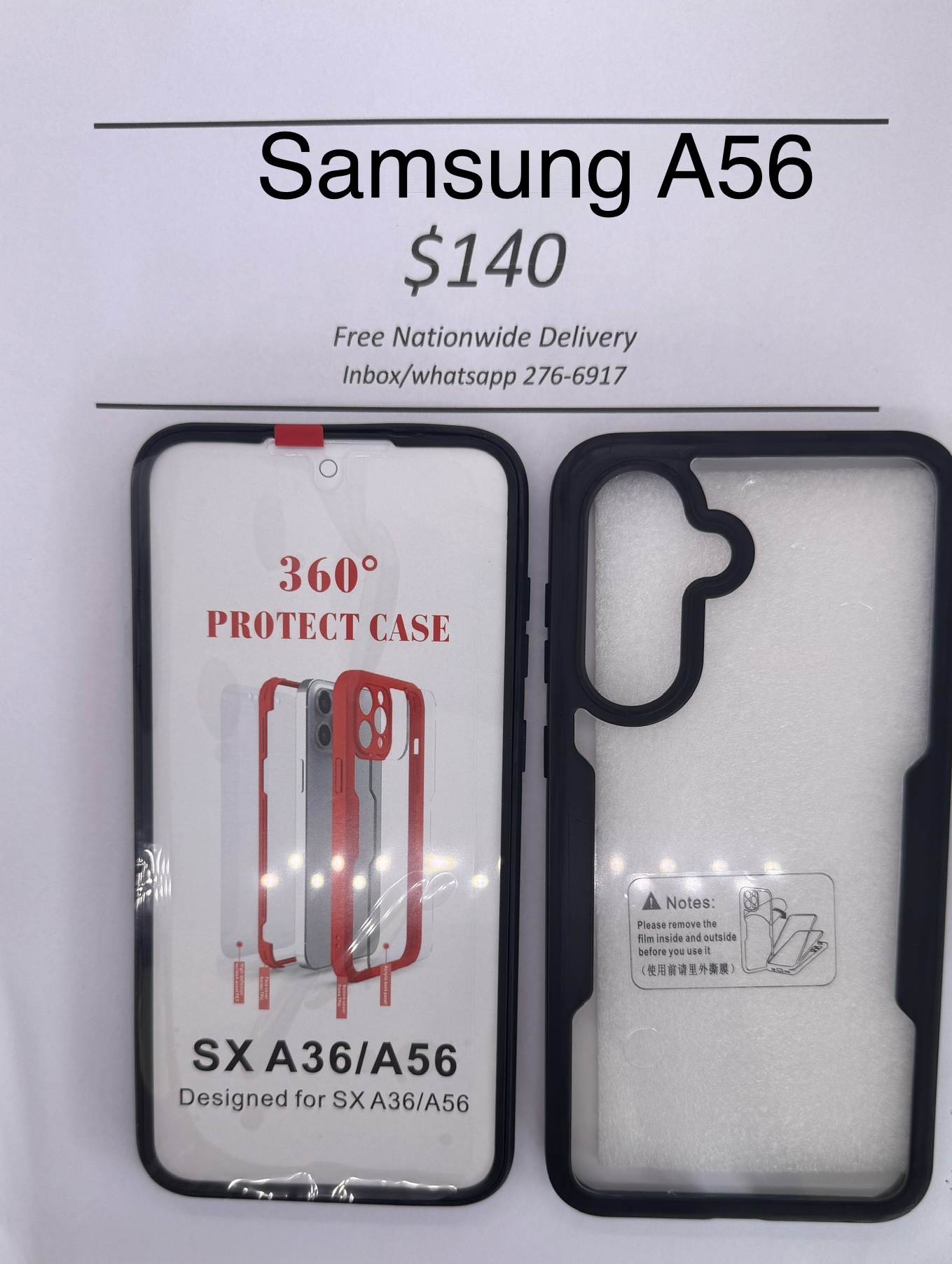 A56 Black Rugged 360 Case