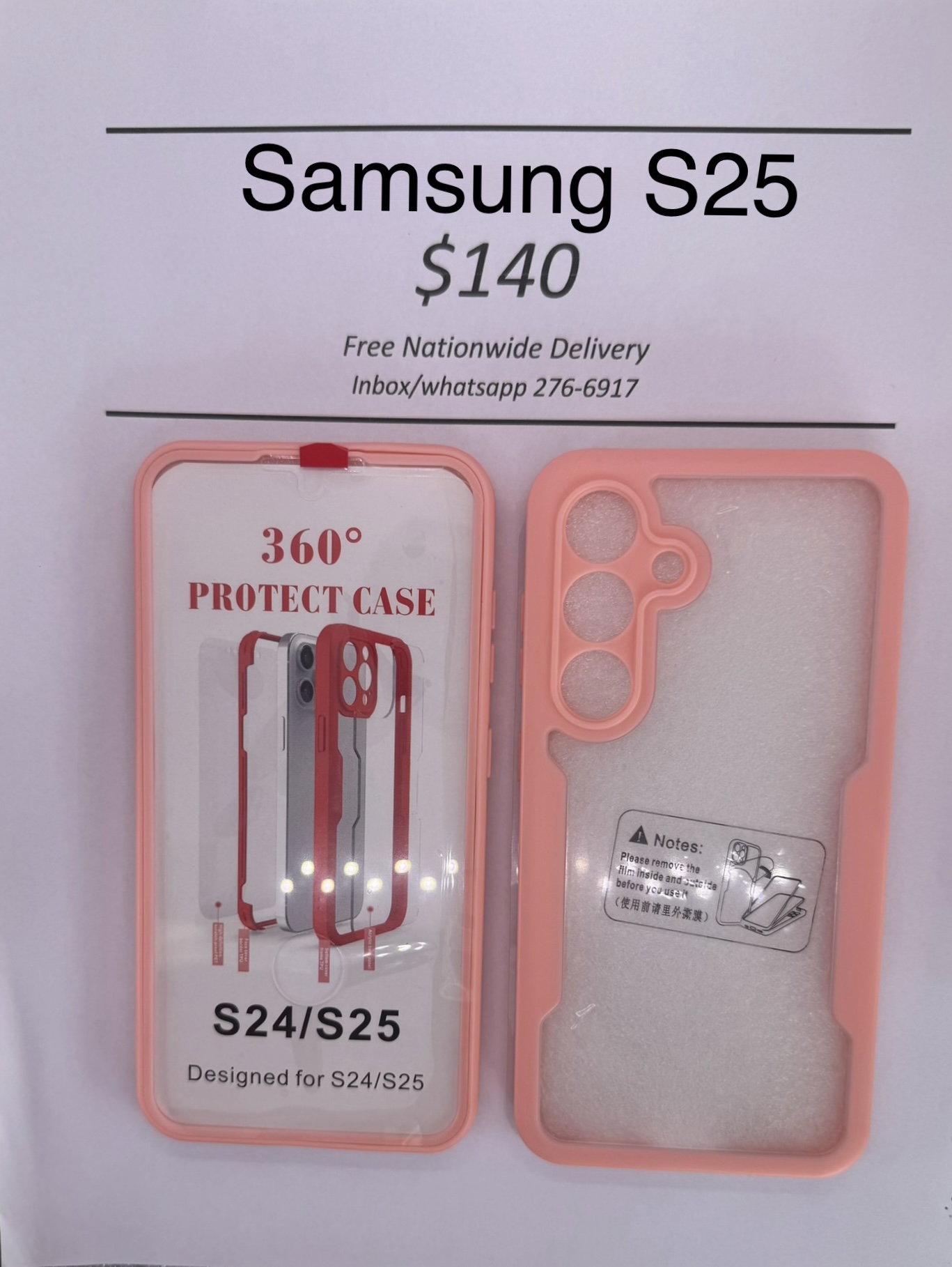 S25 Pink Rugged 360 case