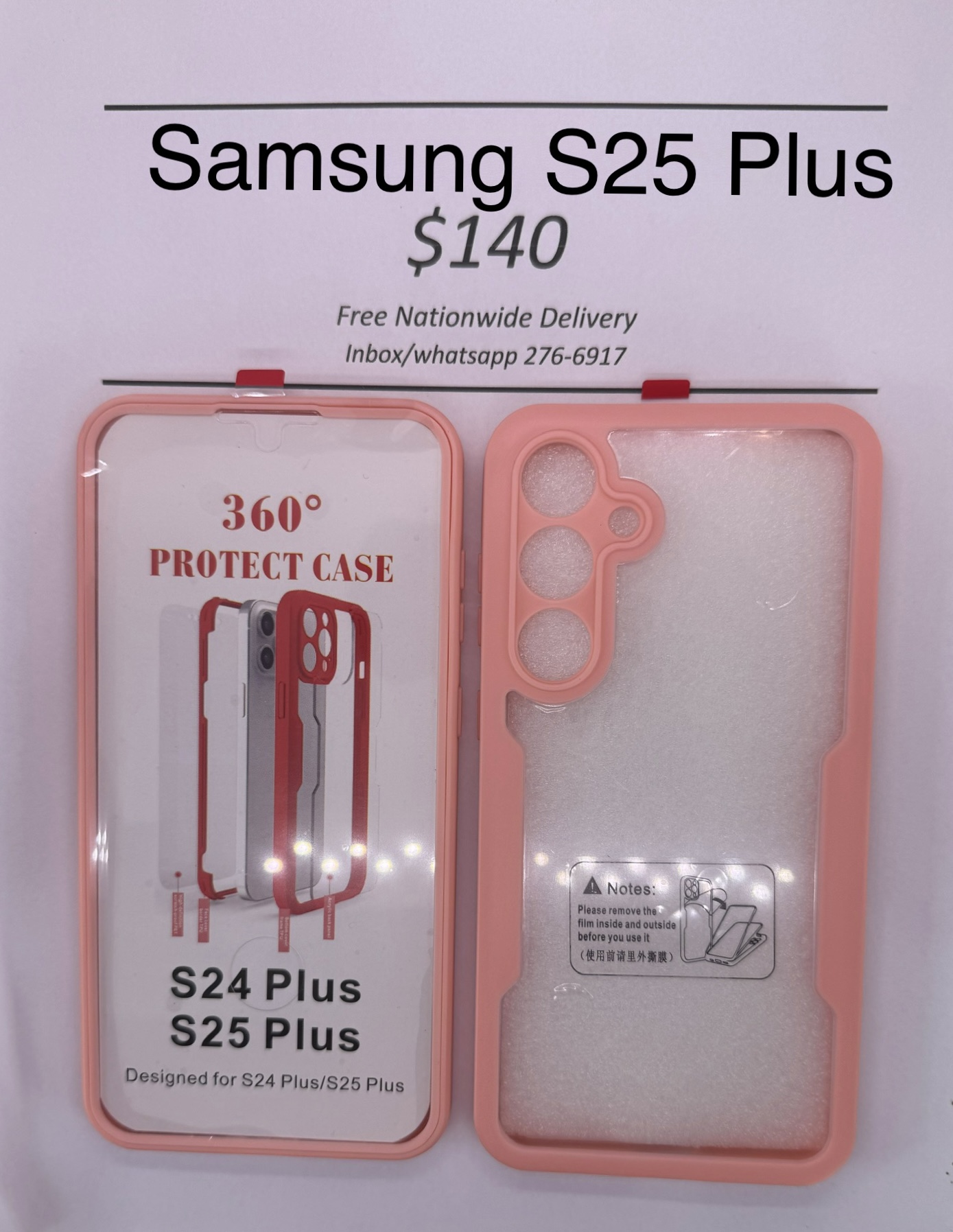 S25+ Pink Rugged 360 case