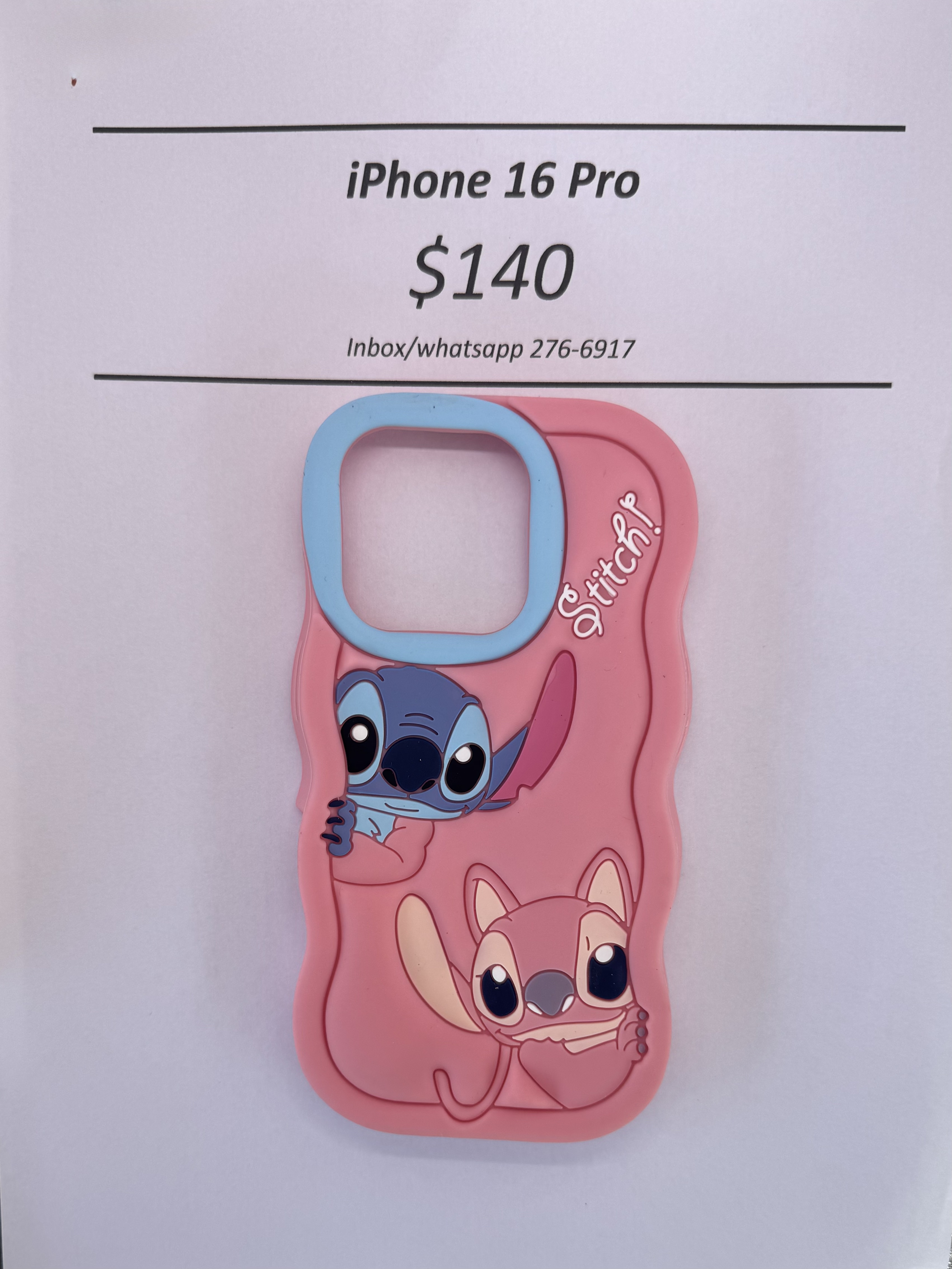 iPhone 16 Pro Pink Stitch