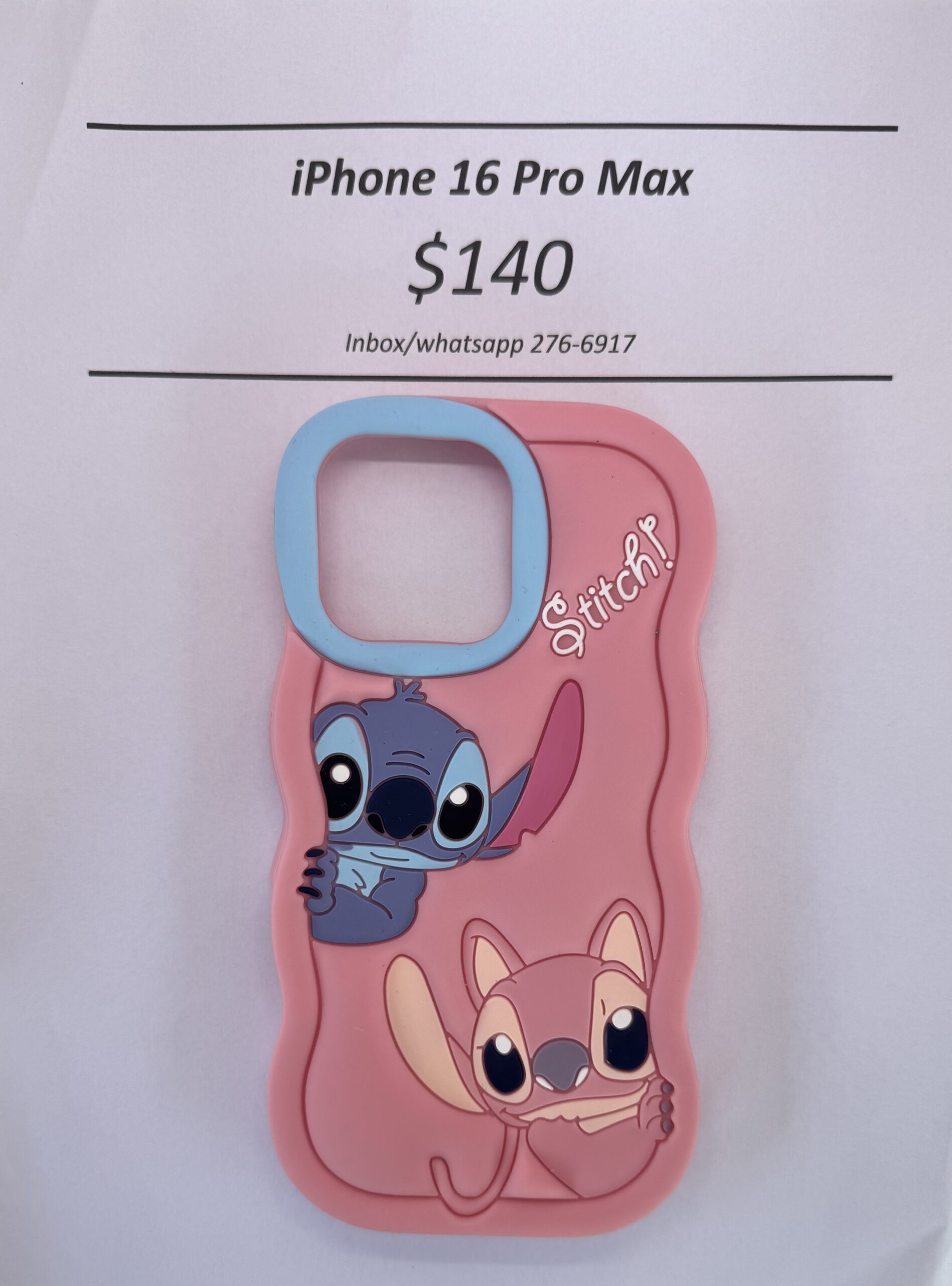 iPhone 16 Pro Max Pink Stitch
