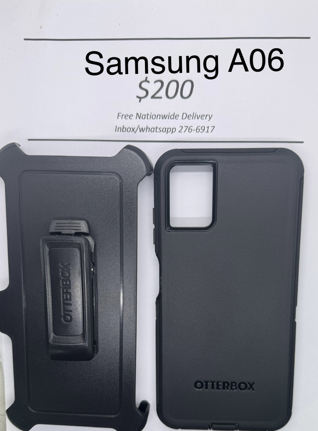 A06 Otterbox Defender Black