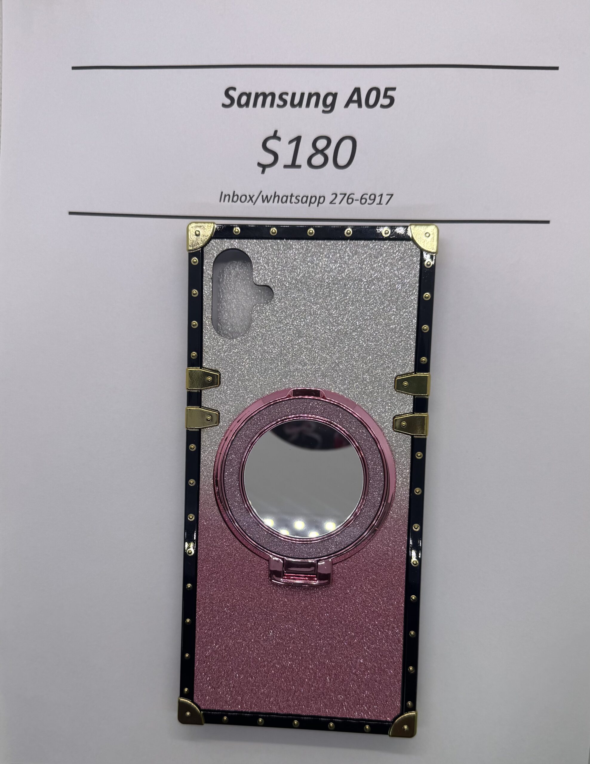 A05 Pink and Silver Glitter Trunk