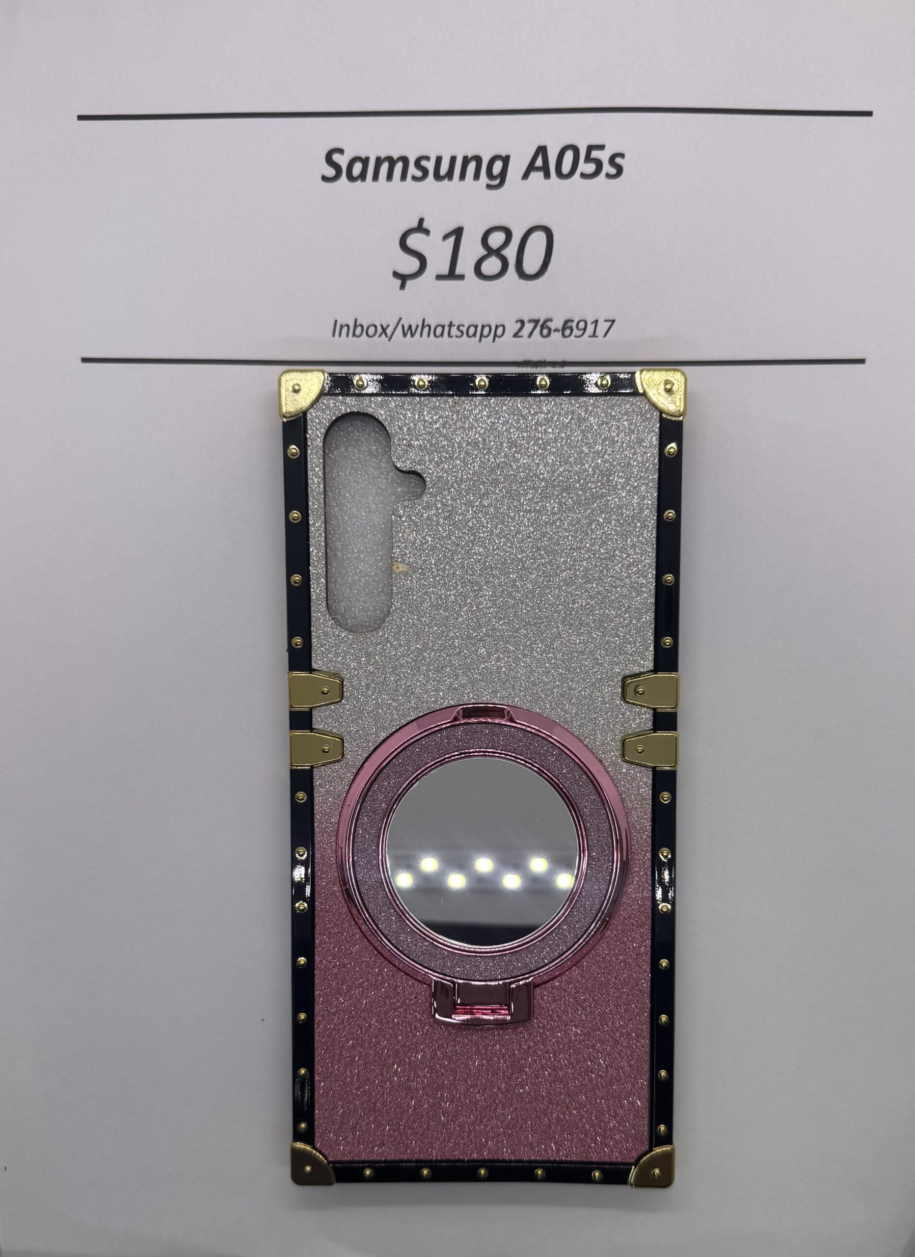 A05s Pink and Silver Glitter Trunk