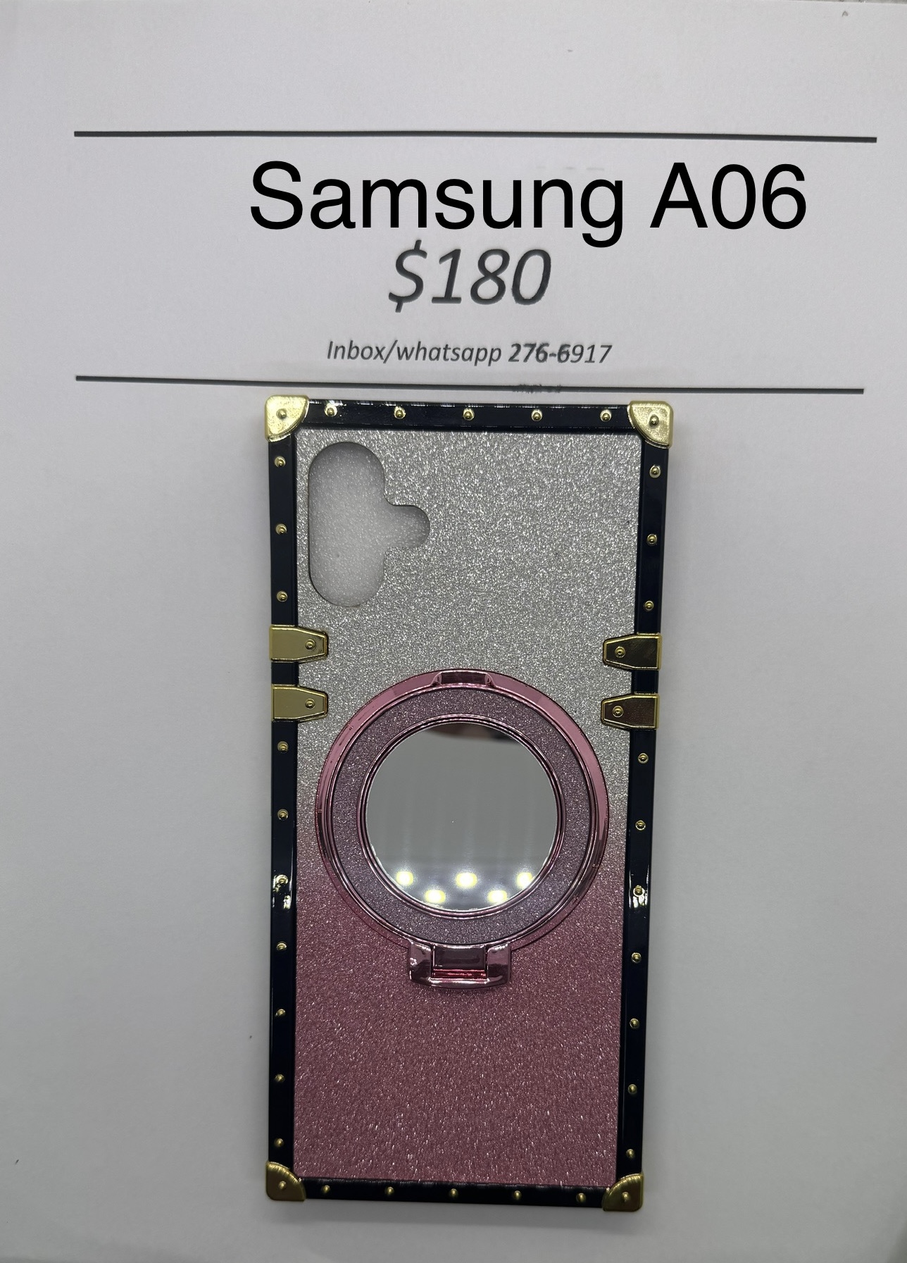 A06 Pink and Silver Glitter Trunk