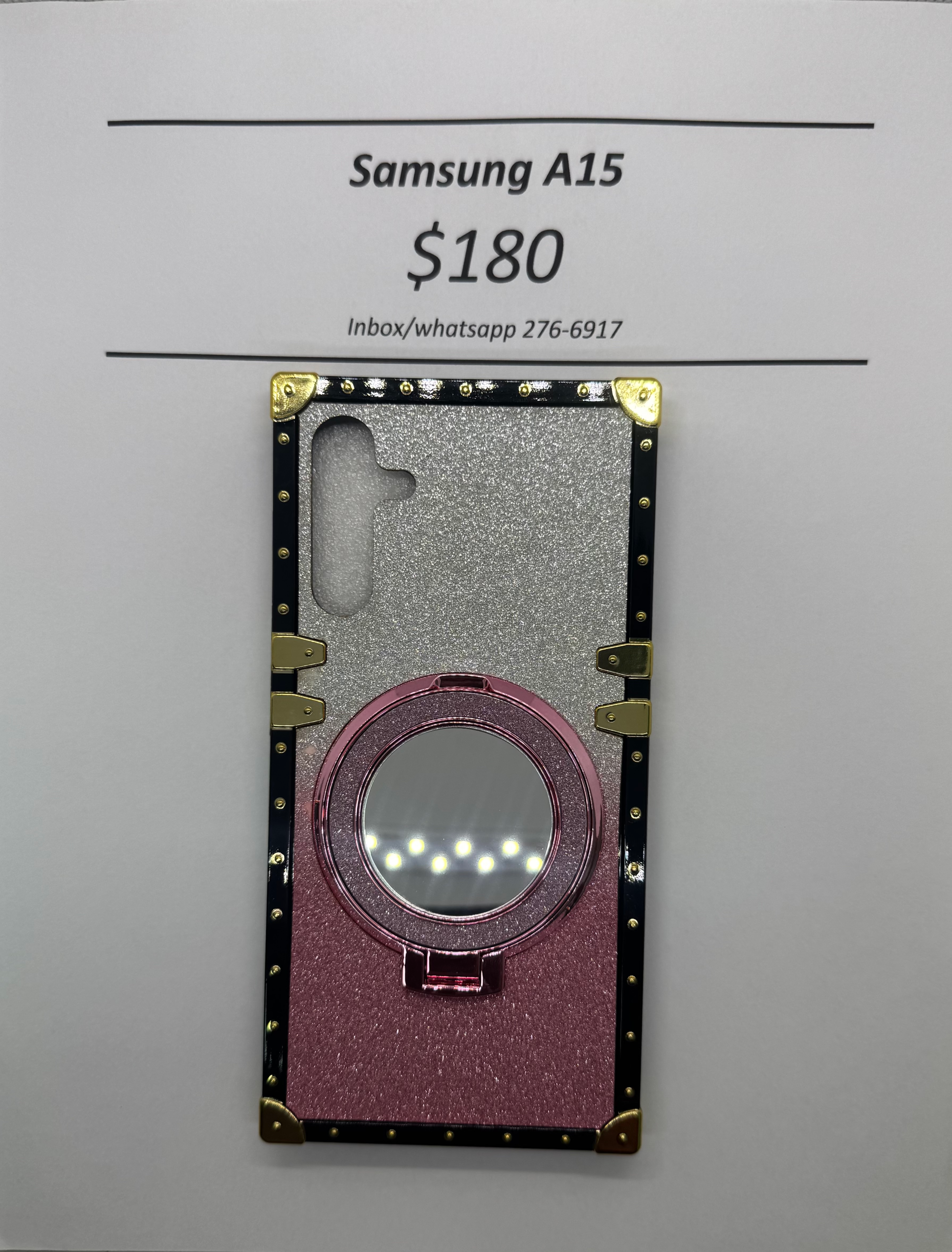 A15 Pink and Silver Glitter Trunk