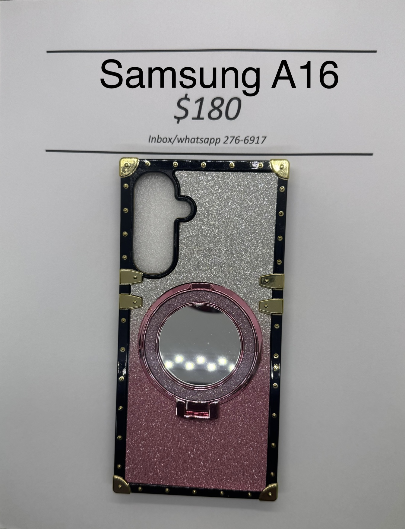 A16 Pink and Silver Glitter Trunk