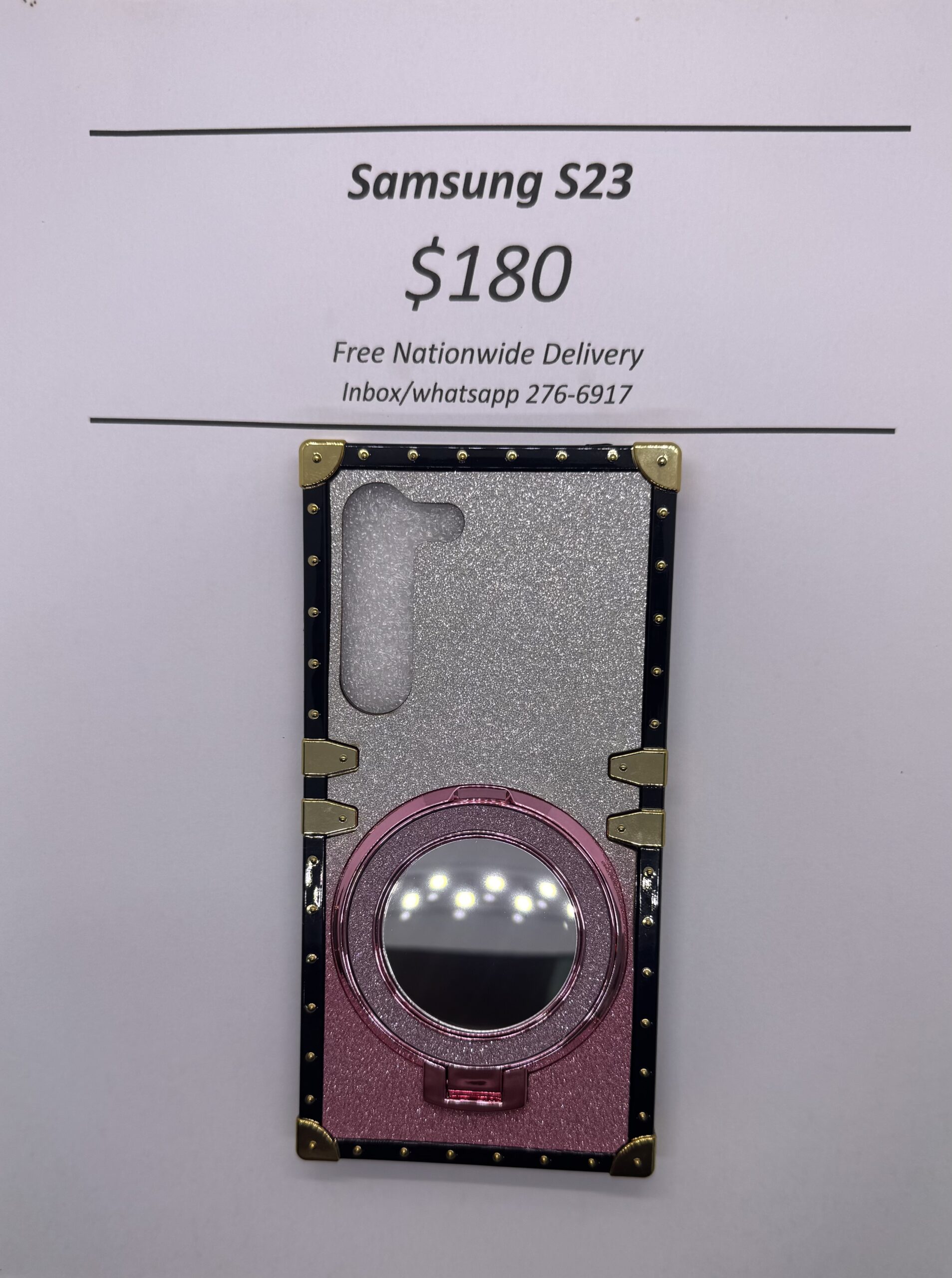 S23 Pink and Silver Glitter Trunk