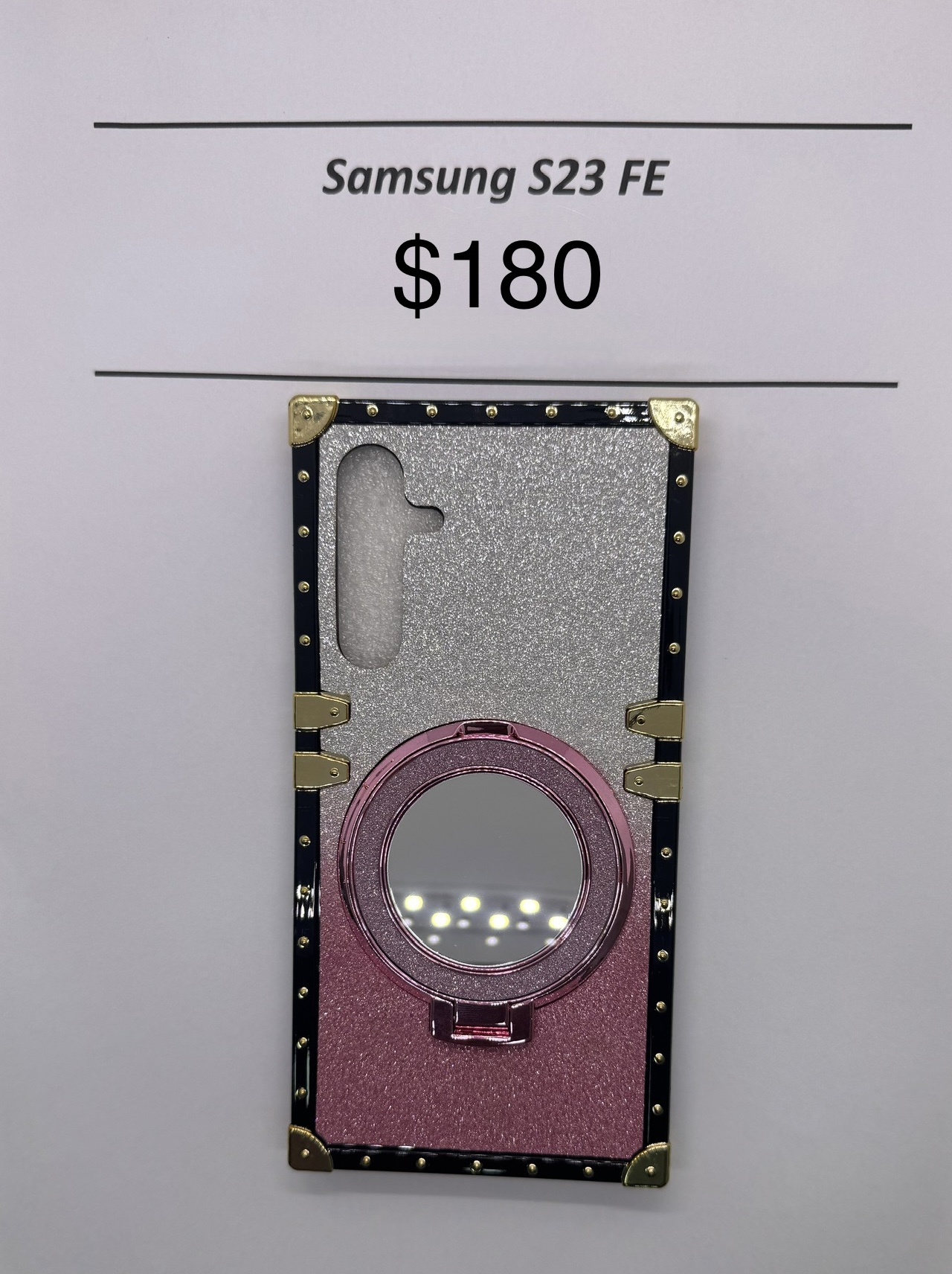 S23 FE Pink and Silver Glitter Trunk