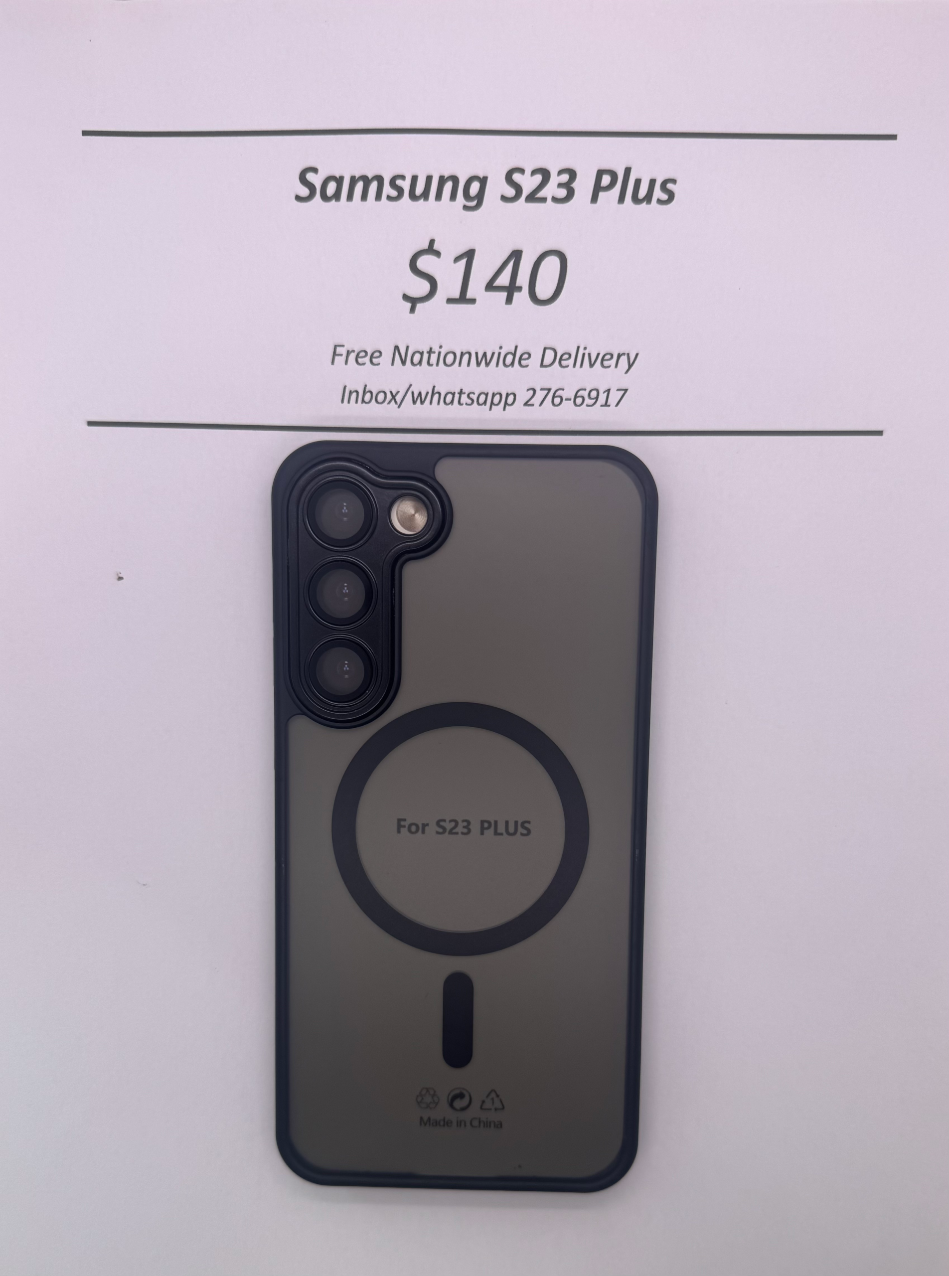 S23+ Black Frosted Mag Safe