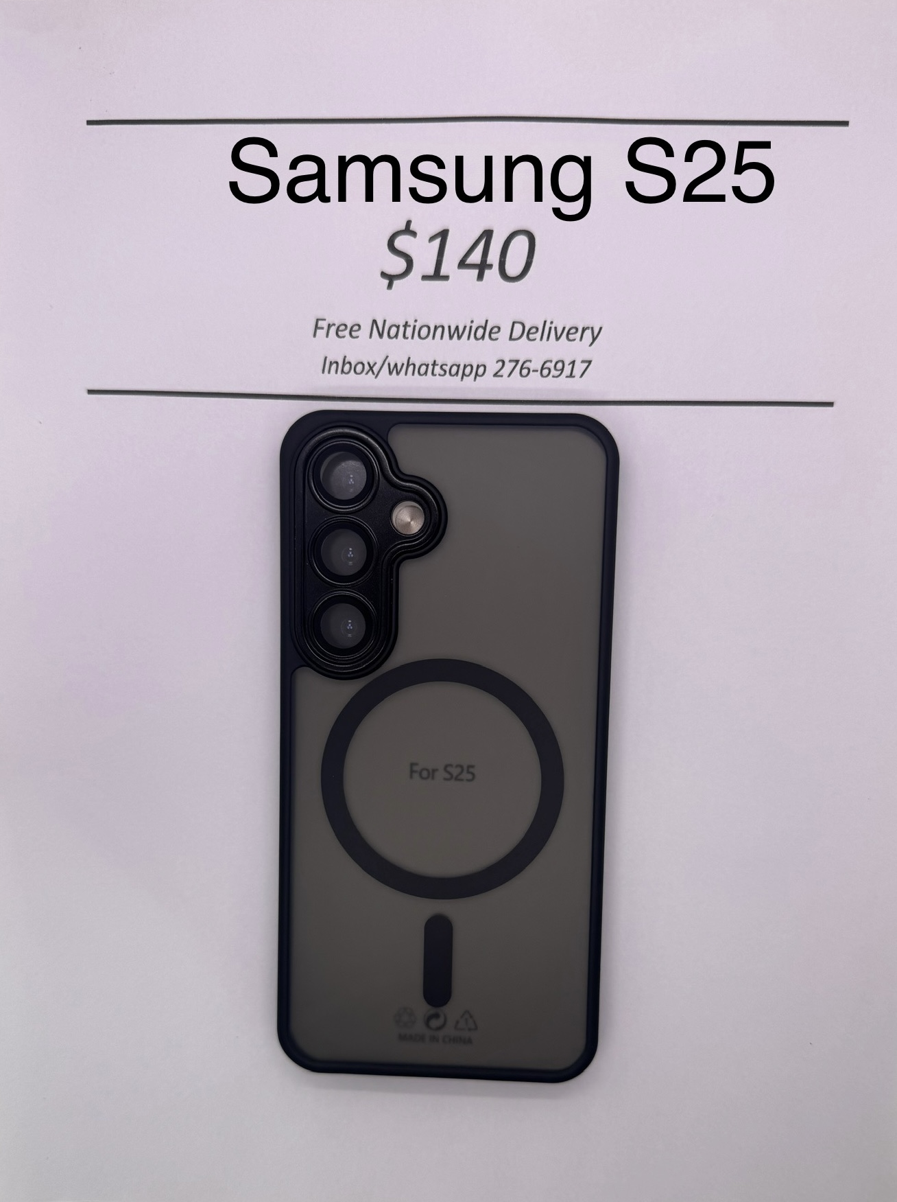 S25 Black Frosted Mag Safe