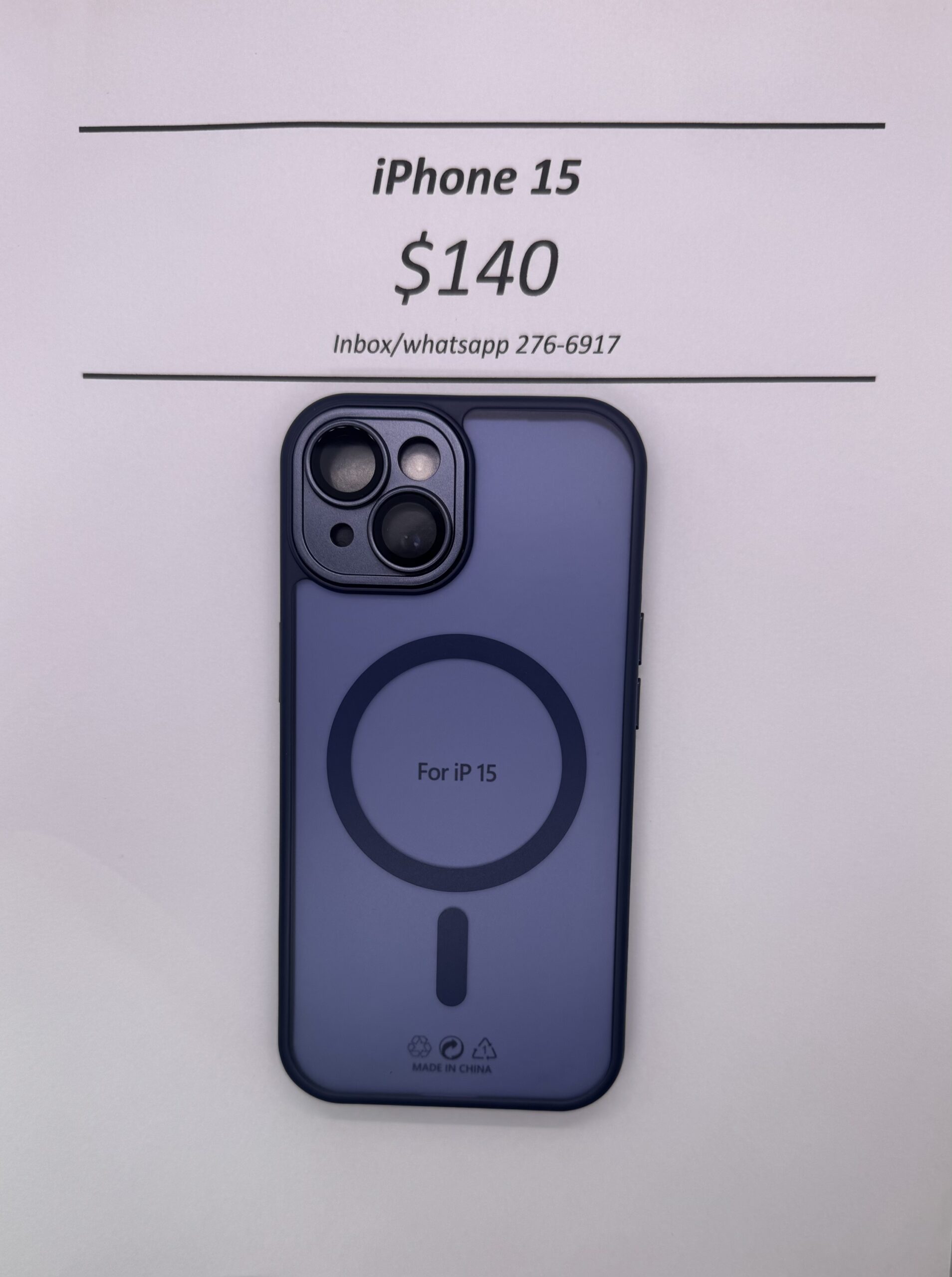 iPhone 15 Blue Frosted Mag Safe