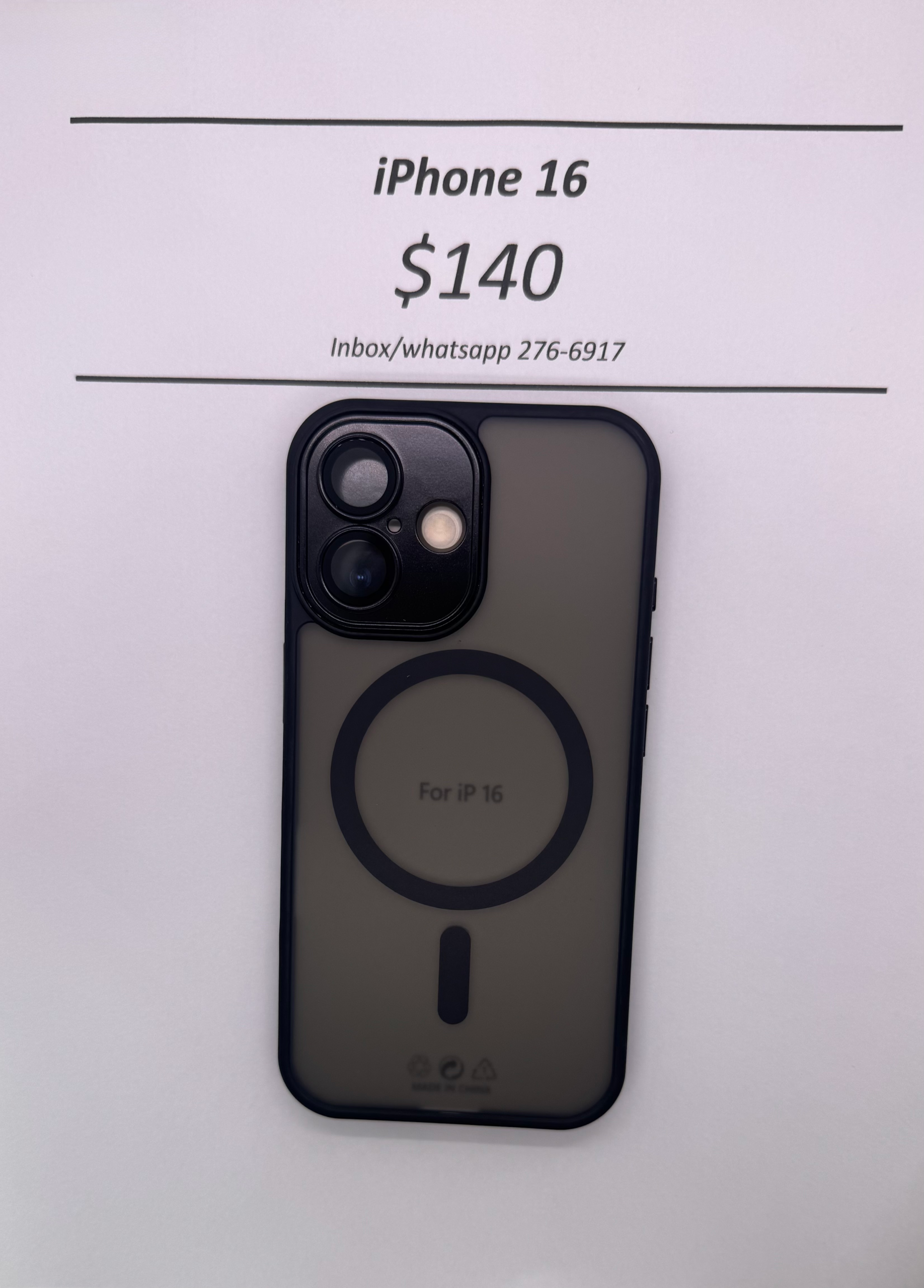 iPhone 16 Black Frosted Mag Safe