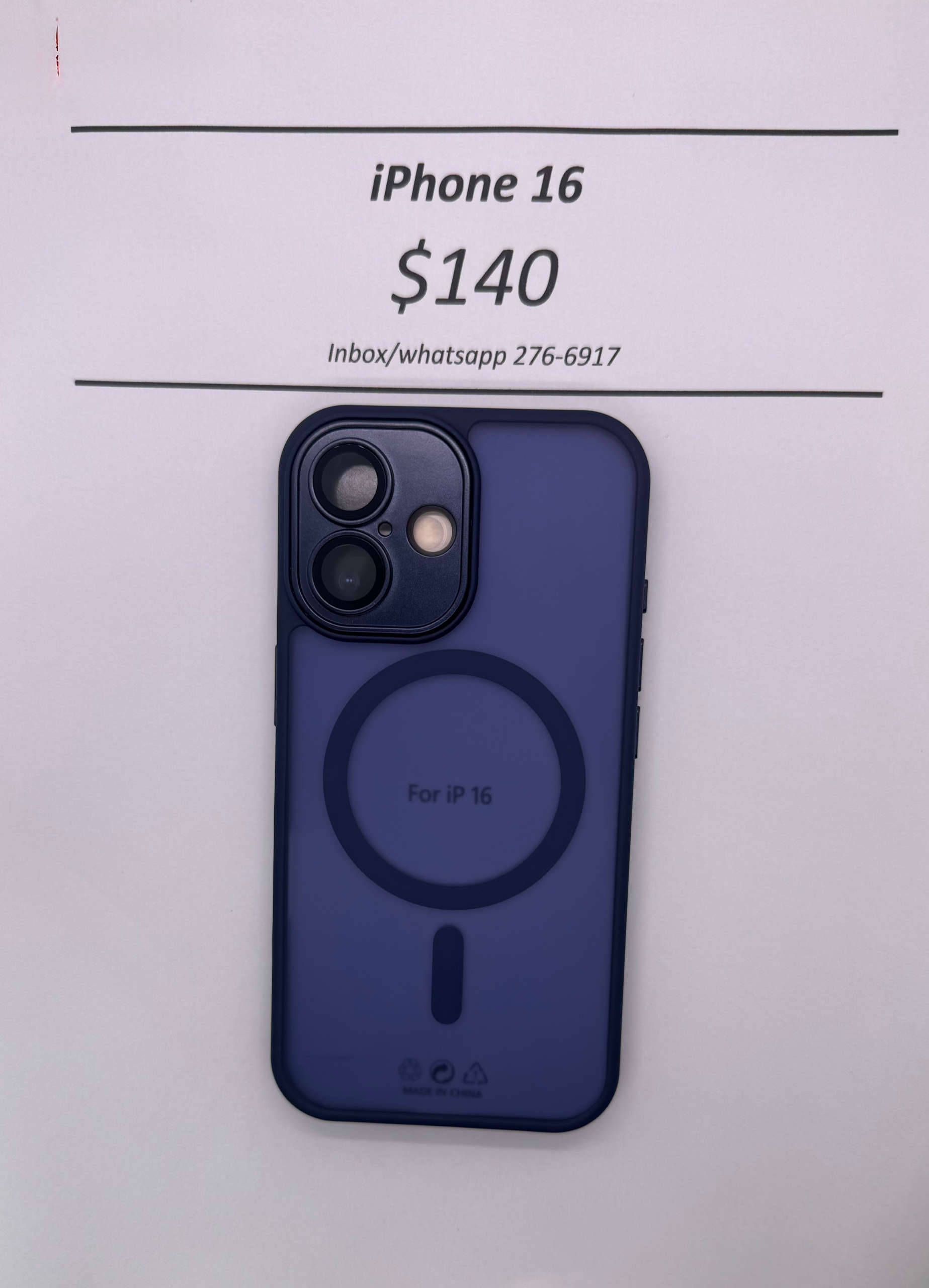 iPhone 16 Blue Frosted Mag Safe