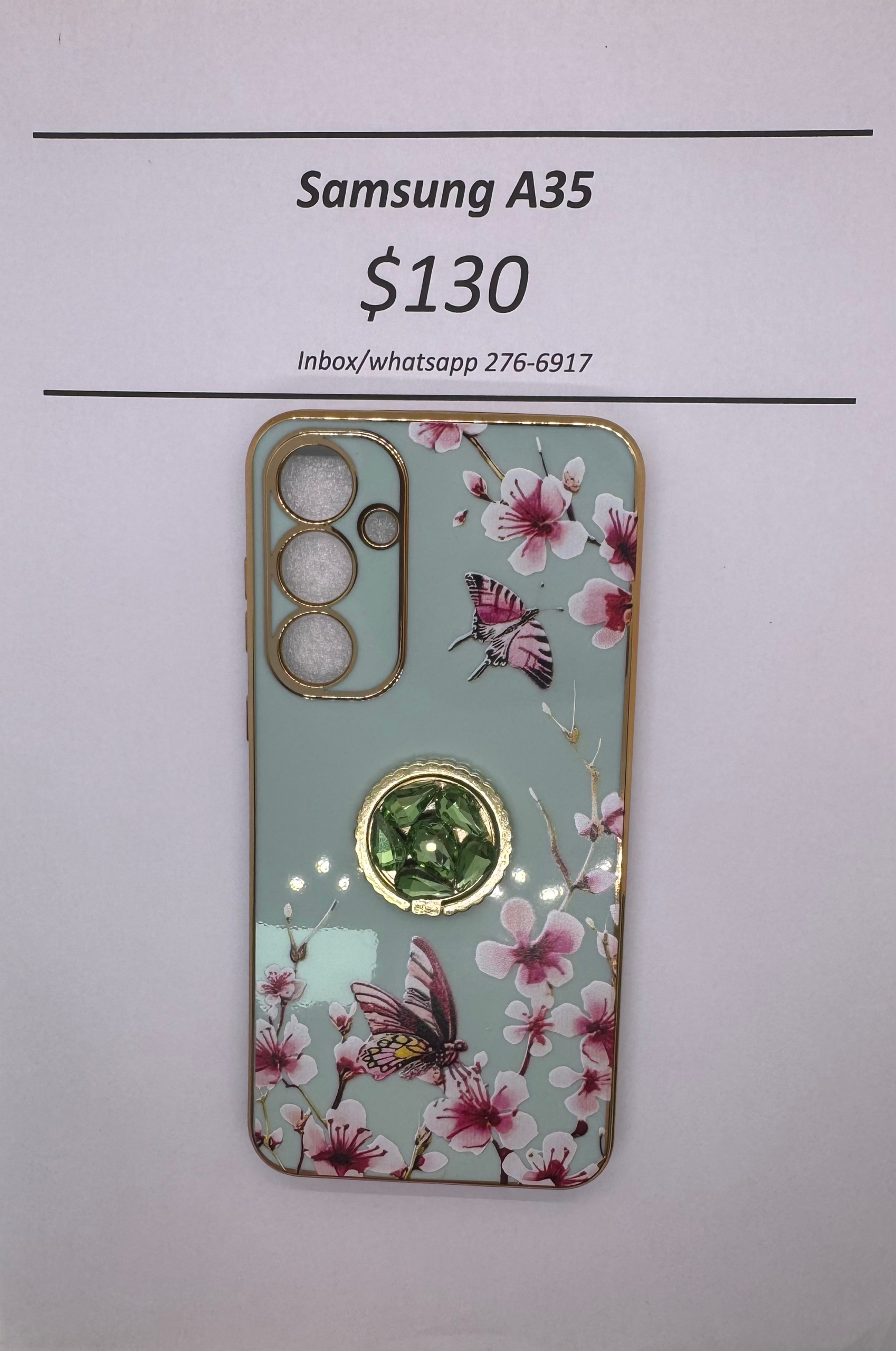 A35 Green Floral Butterfly