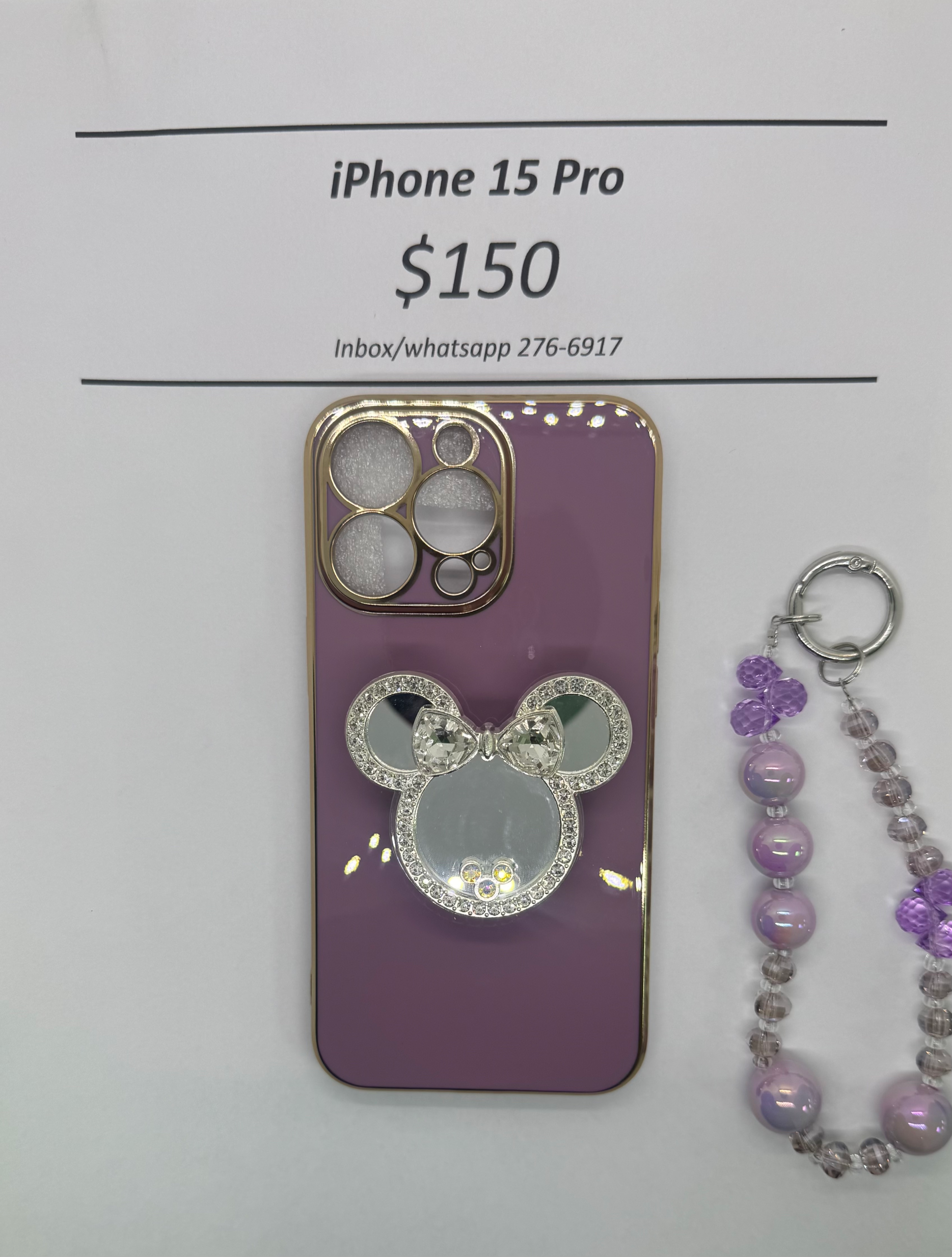 iPhone 15 Pro Purple Minnie