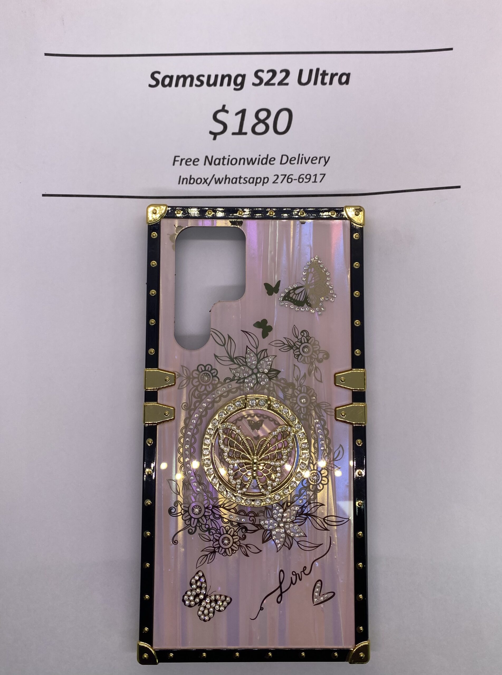 S22 Ultra Pink Butterfly Trunk