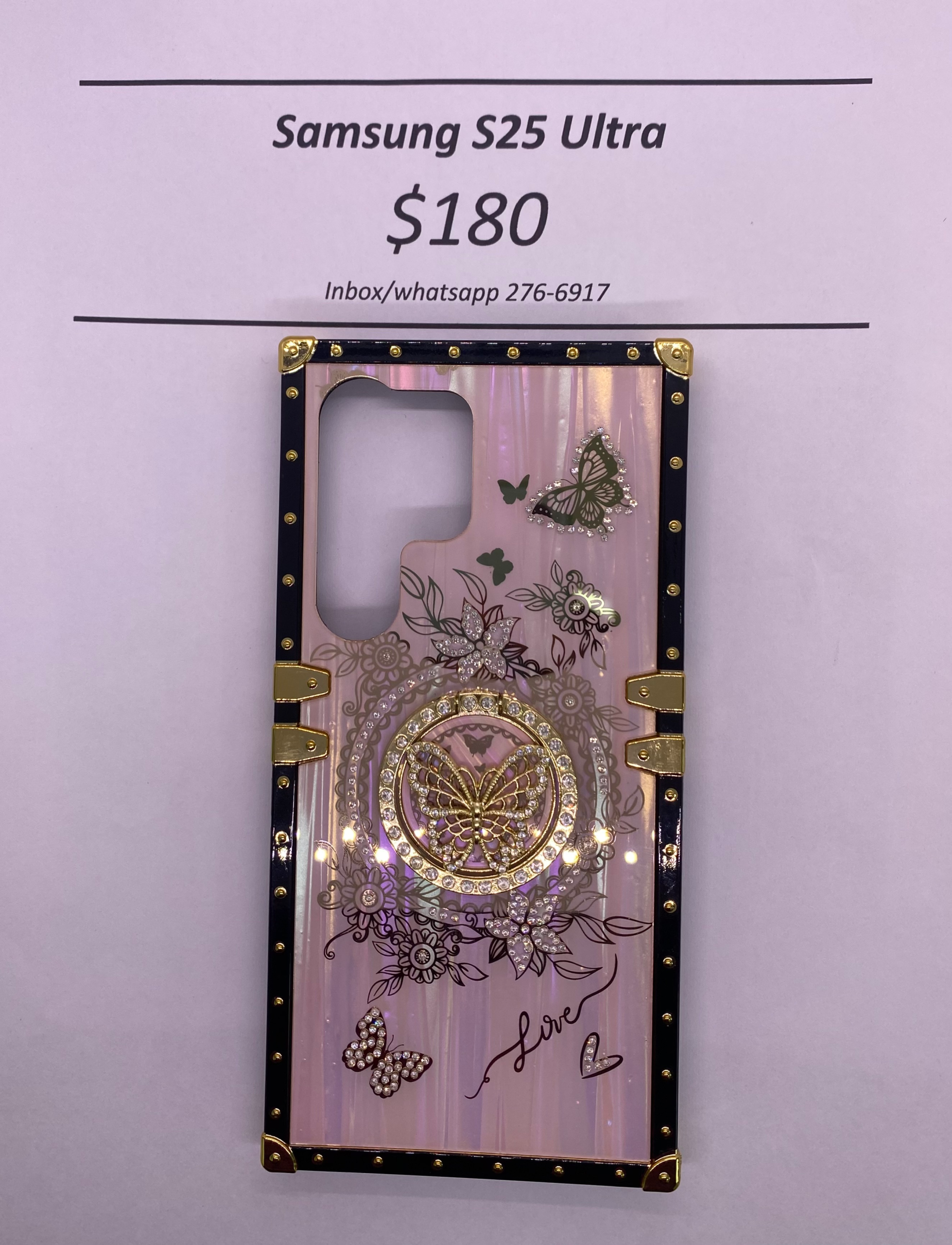 S25 Ultra Pink Butterfly Trunk