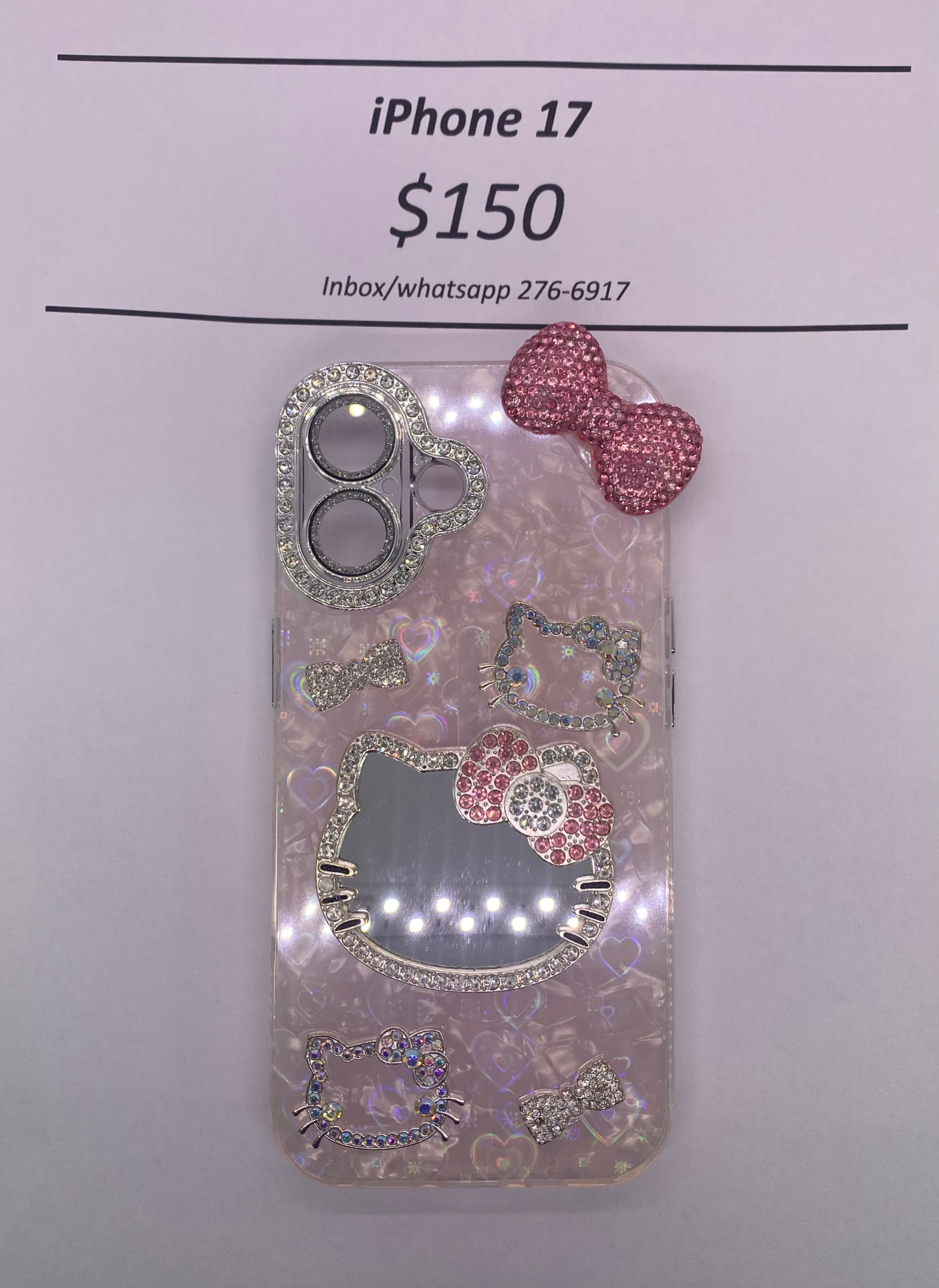 iPhone 17 Hello Kitty Pink Glitter