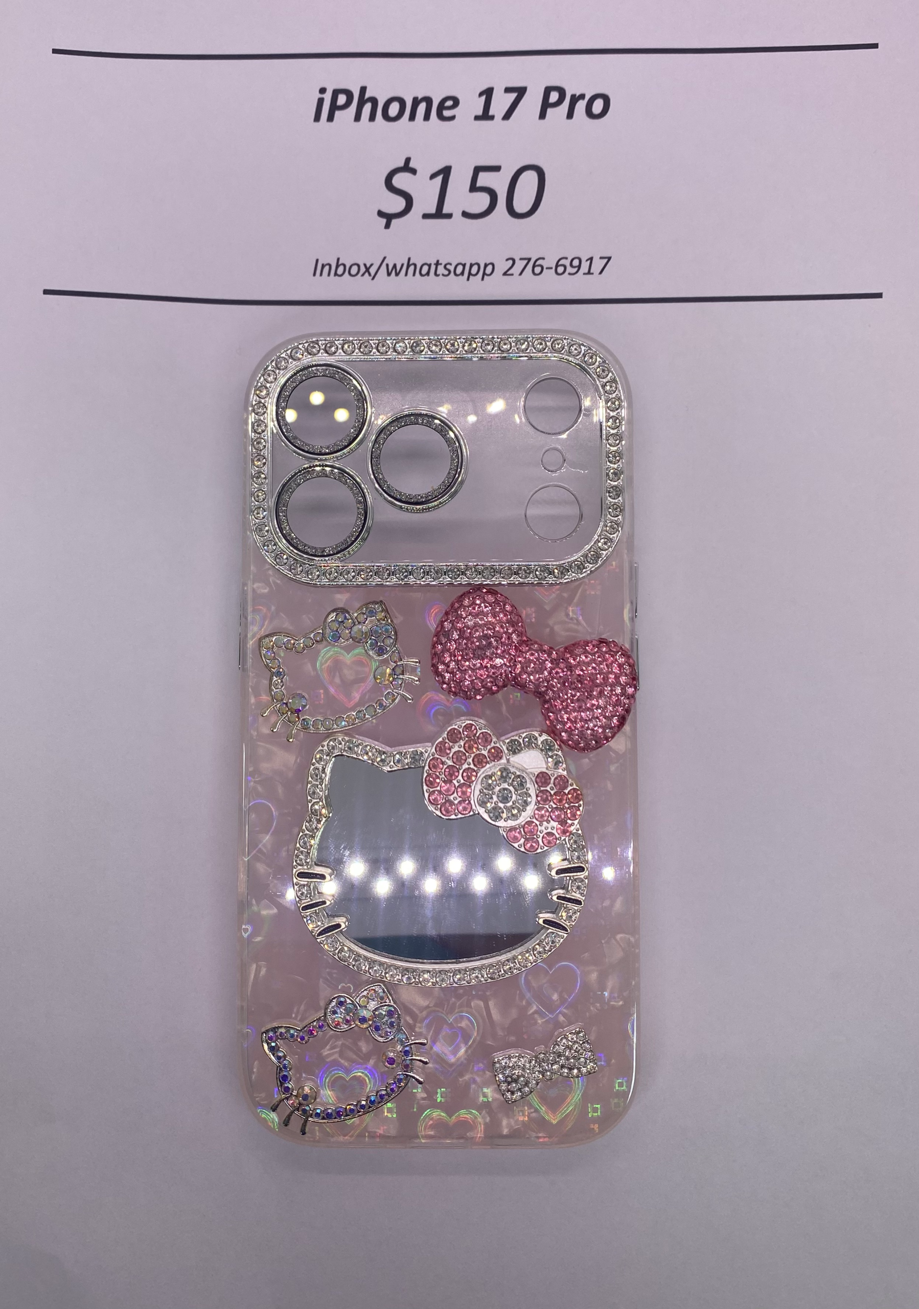 iPhone 17 Pro Hello Kitty Pink Glitter