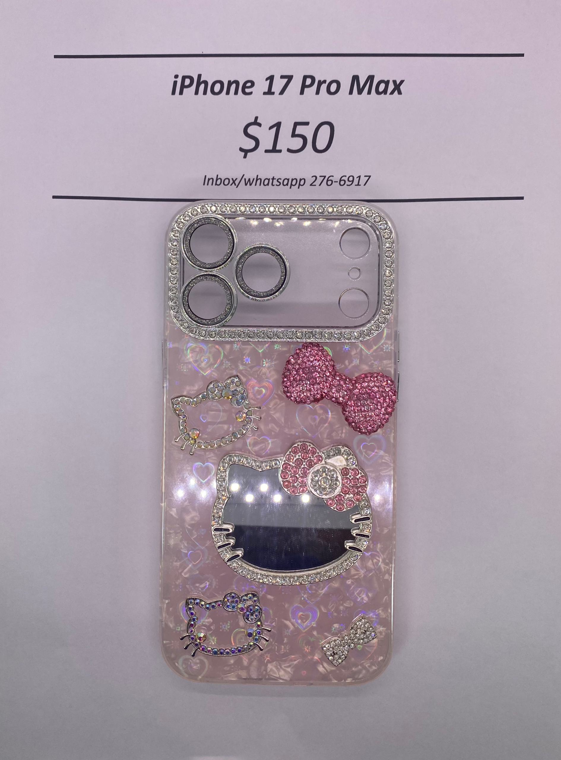 iPhone 17 Pro Max Hello Kitty Pink Glitter