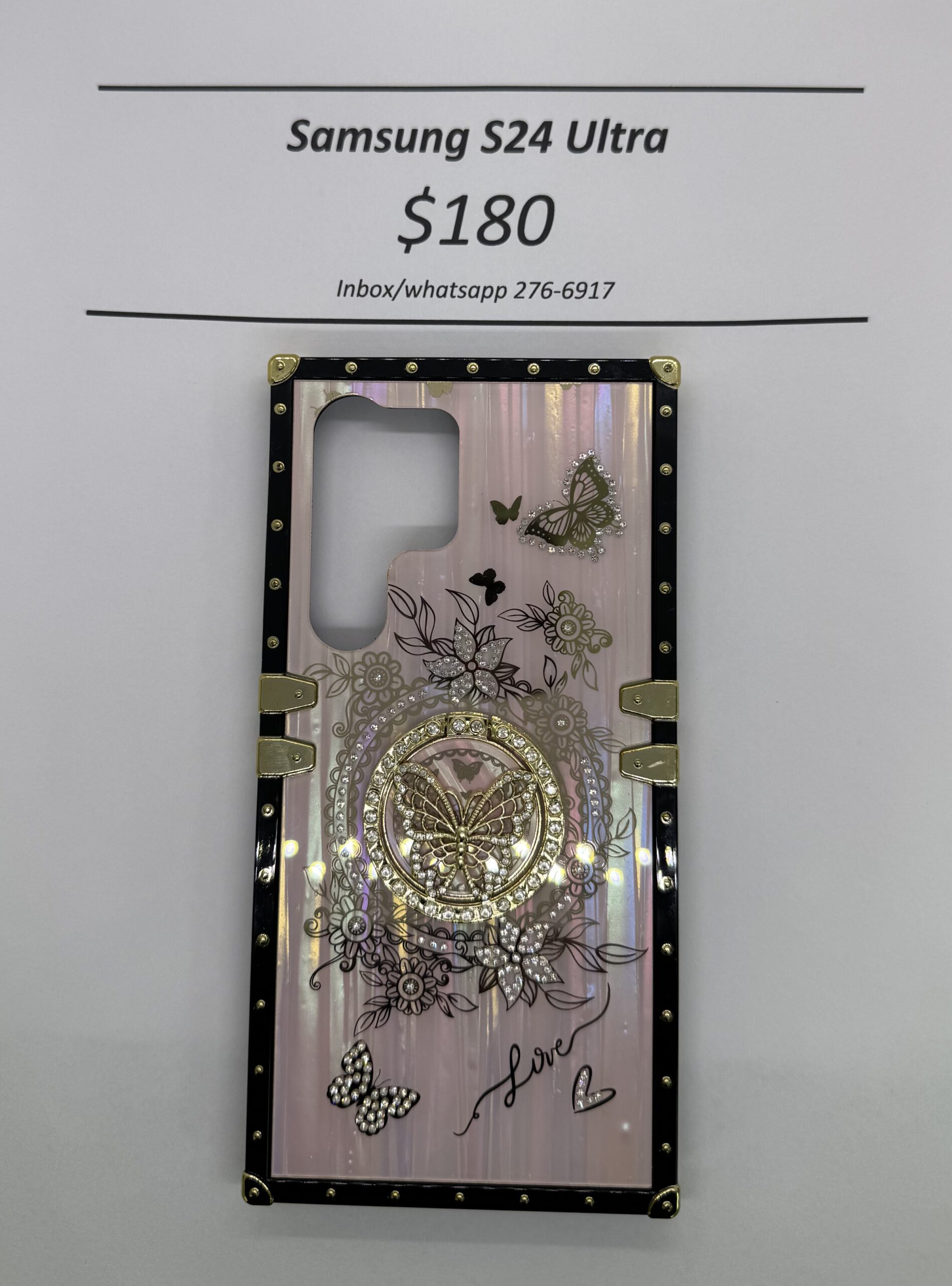 S24 Ultra Pink Butterfly Trunk