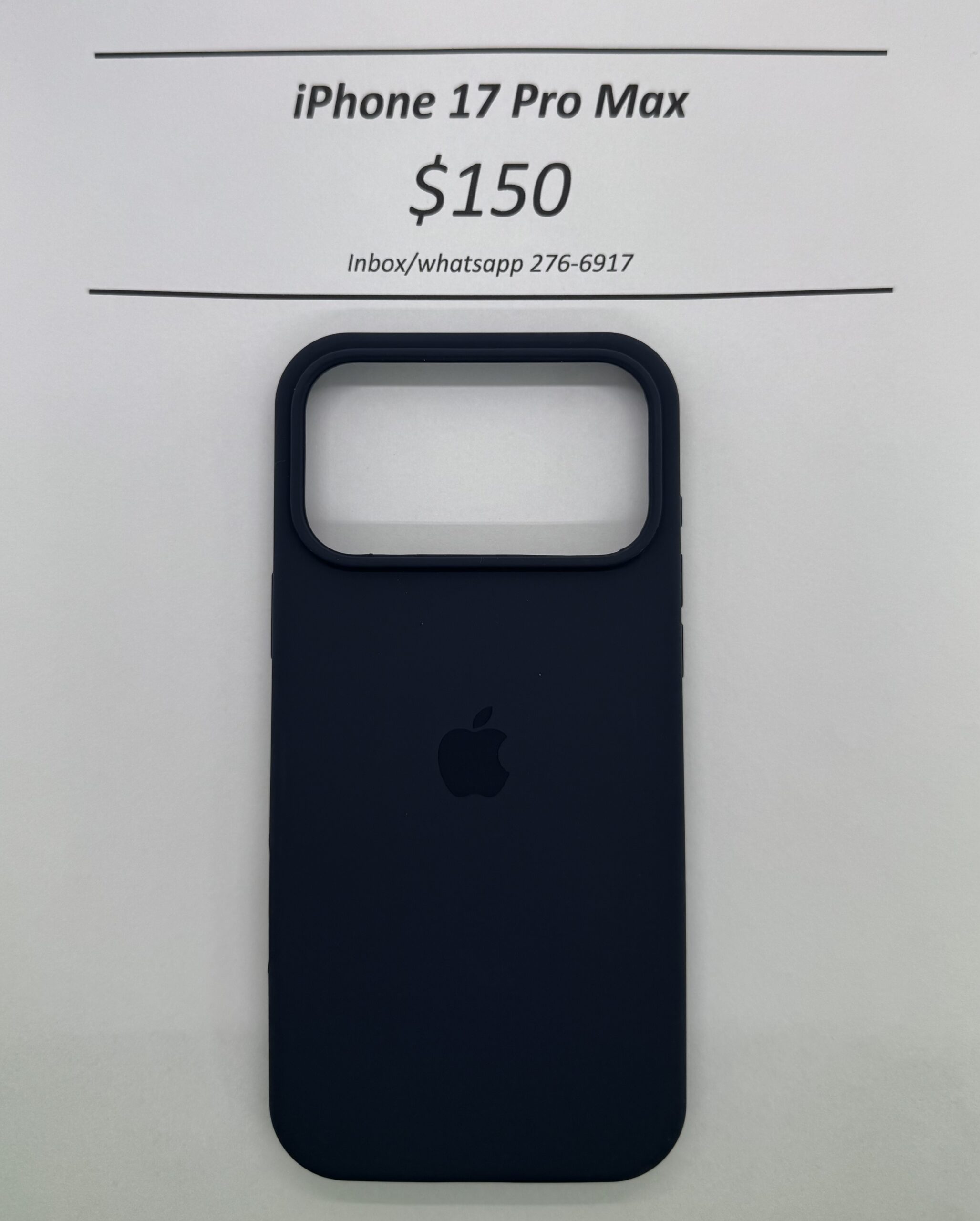 iPhone 17 Pro Max Blue Logo Case