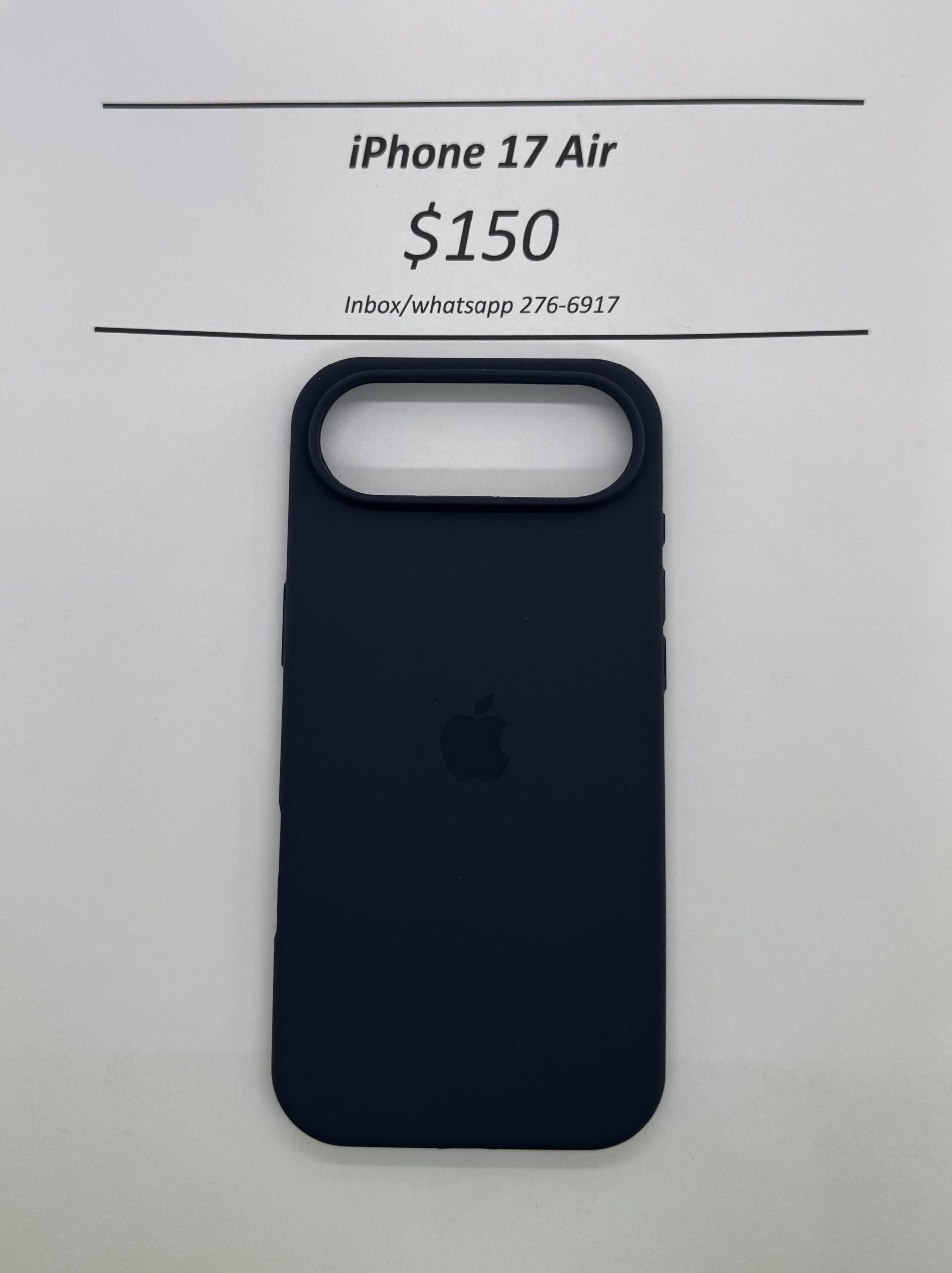 iPhone 17 Air Blue Logo Case