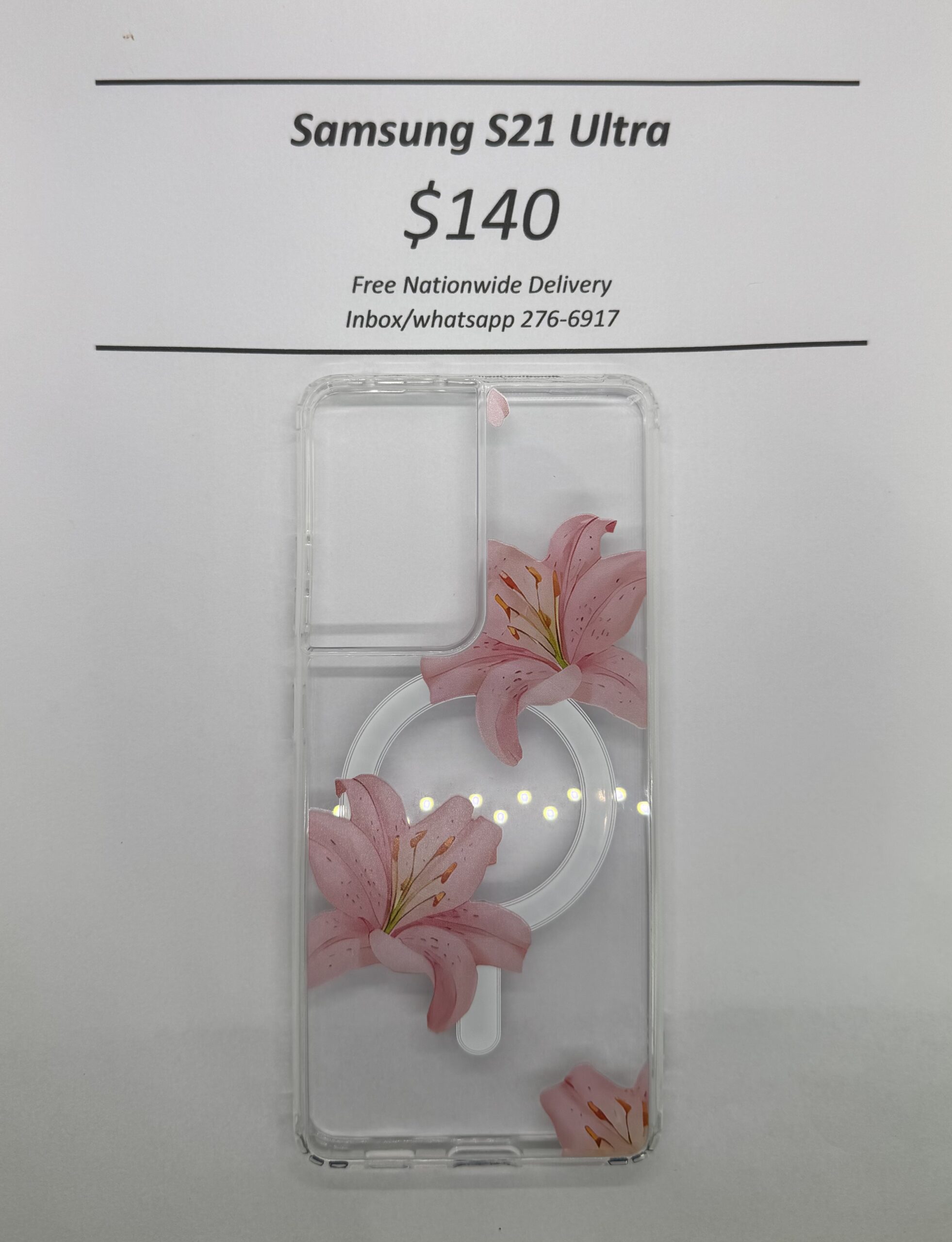 S21 Ultra Hibiscus Mag Safe