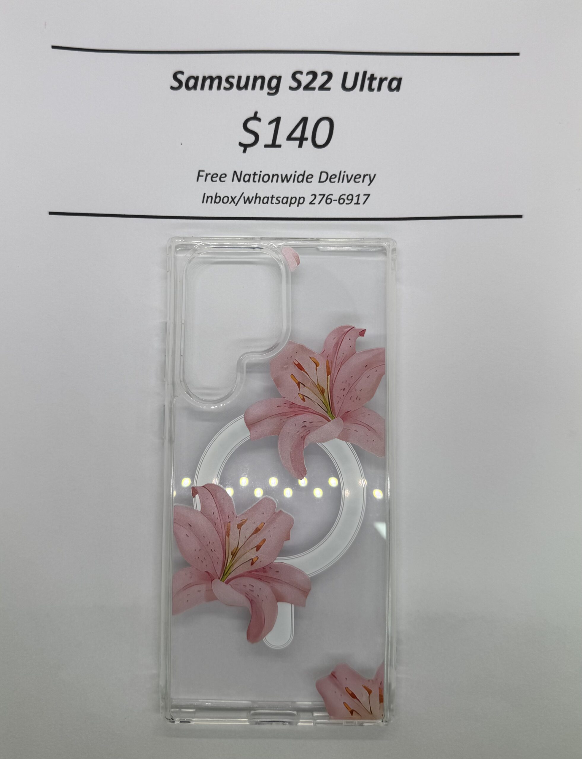 S22 Ultra Hibiscus Mag Safe