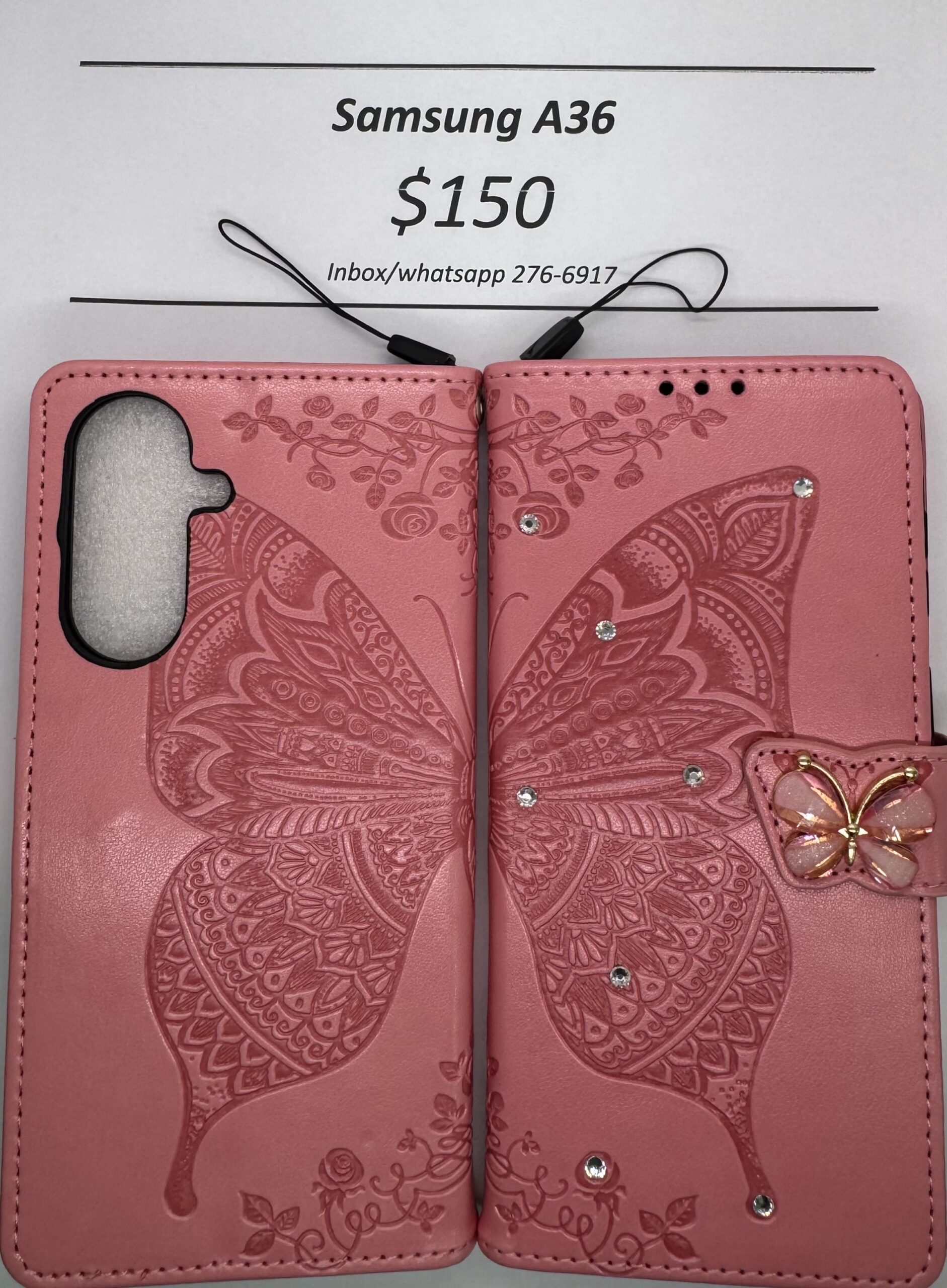 A36 Pink Butterfly Wallet