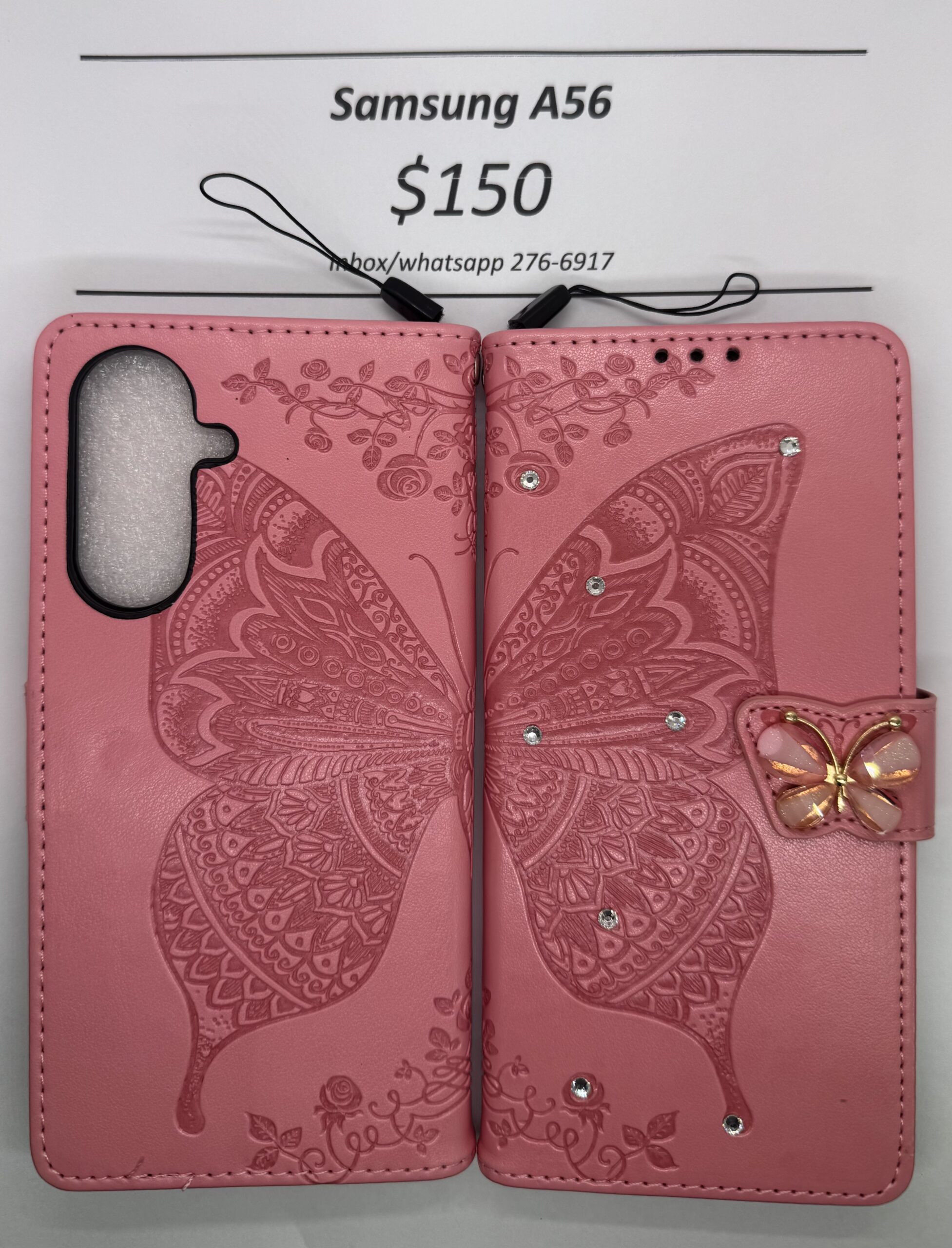A56 Pink Butterfly Wallet