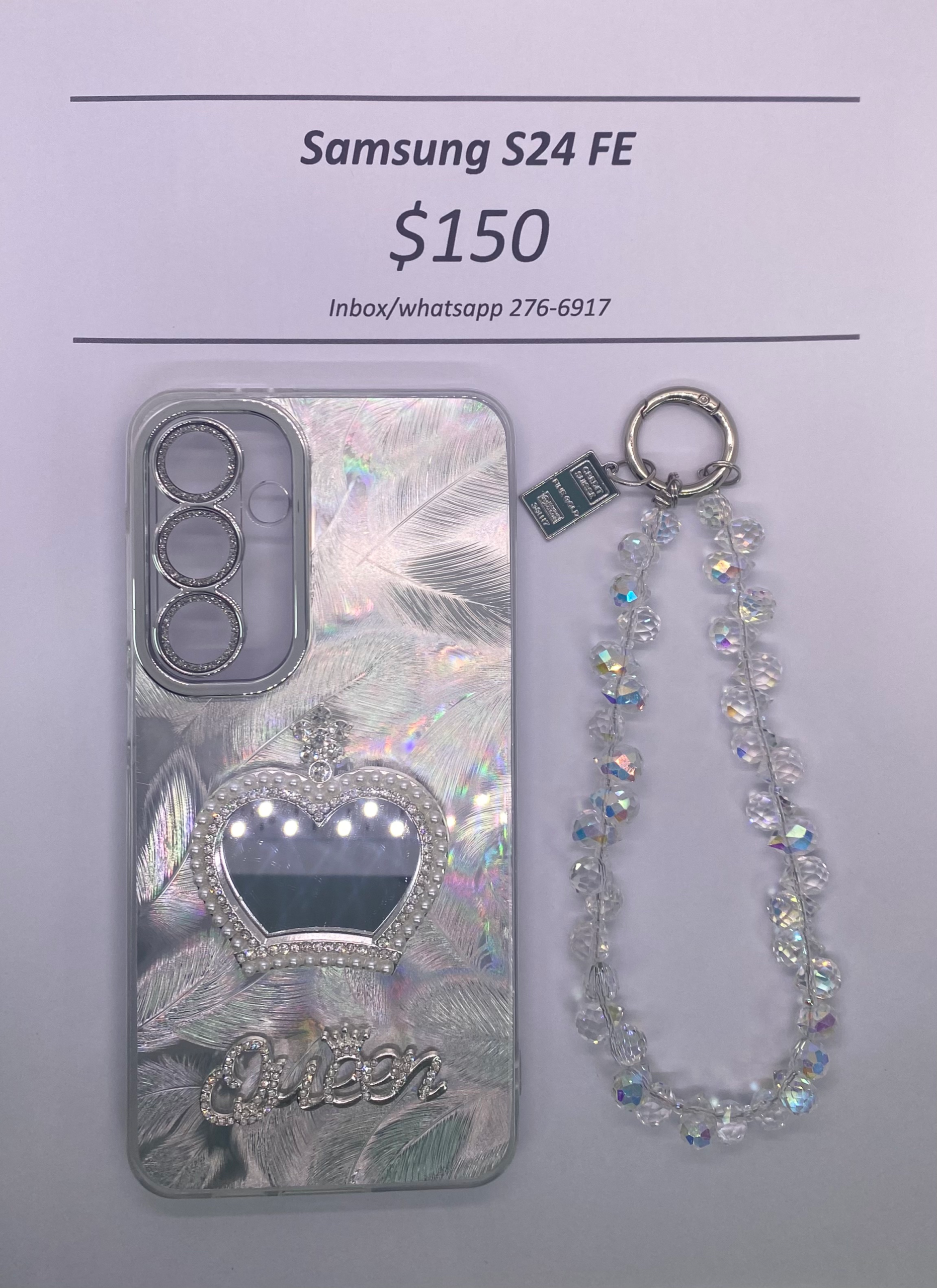 S24 FE Silver Queen w/ Charm