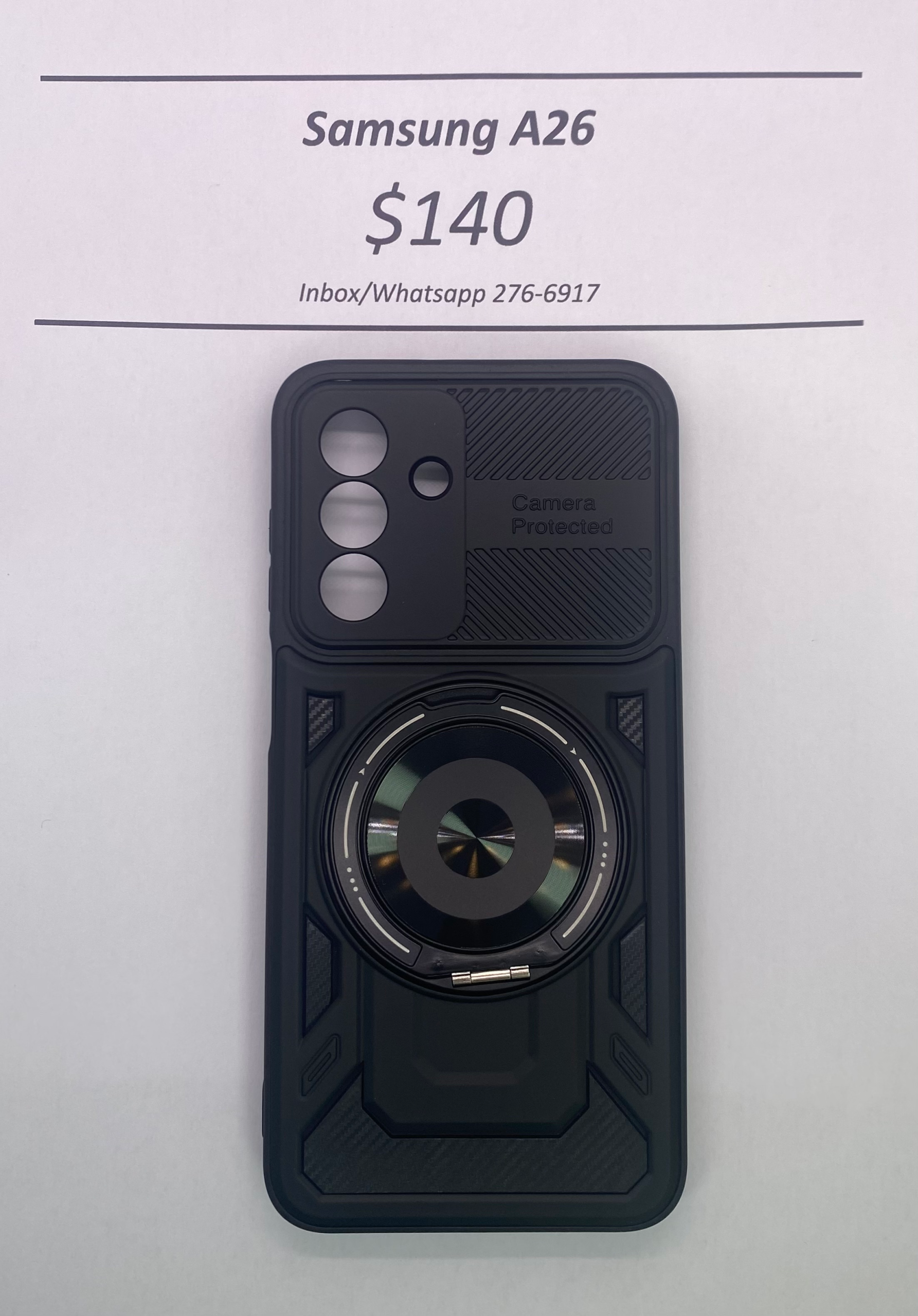 A26 Black Rugged Camera Protected