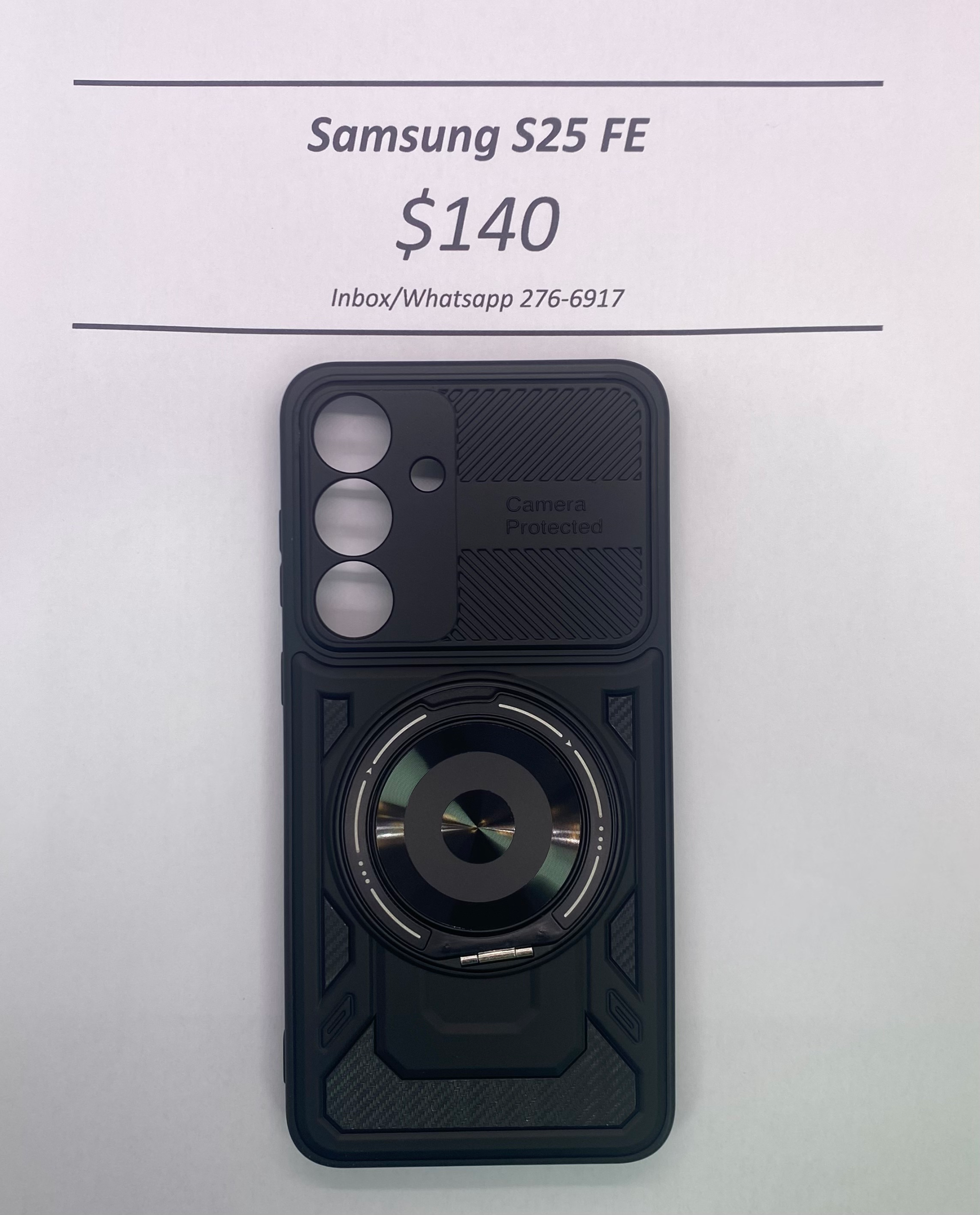 S25 FE Black Rugged Camera Protected