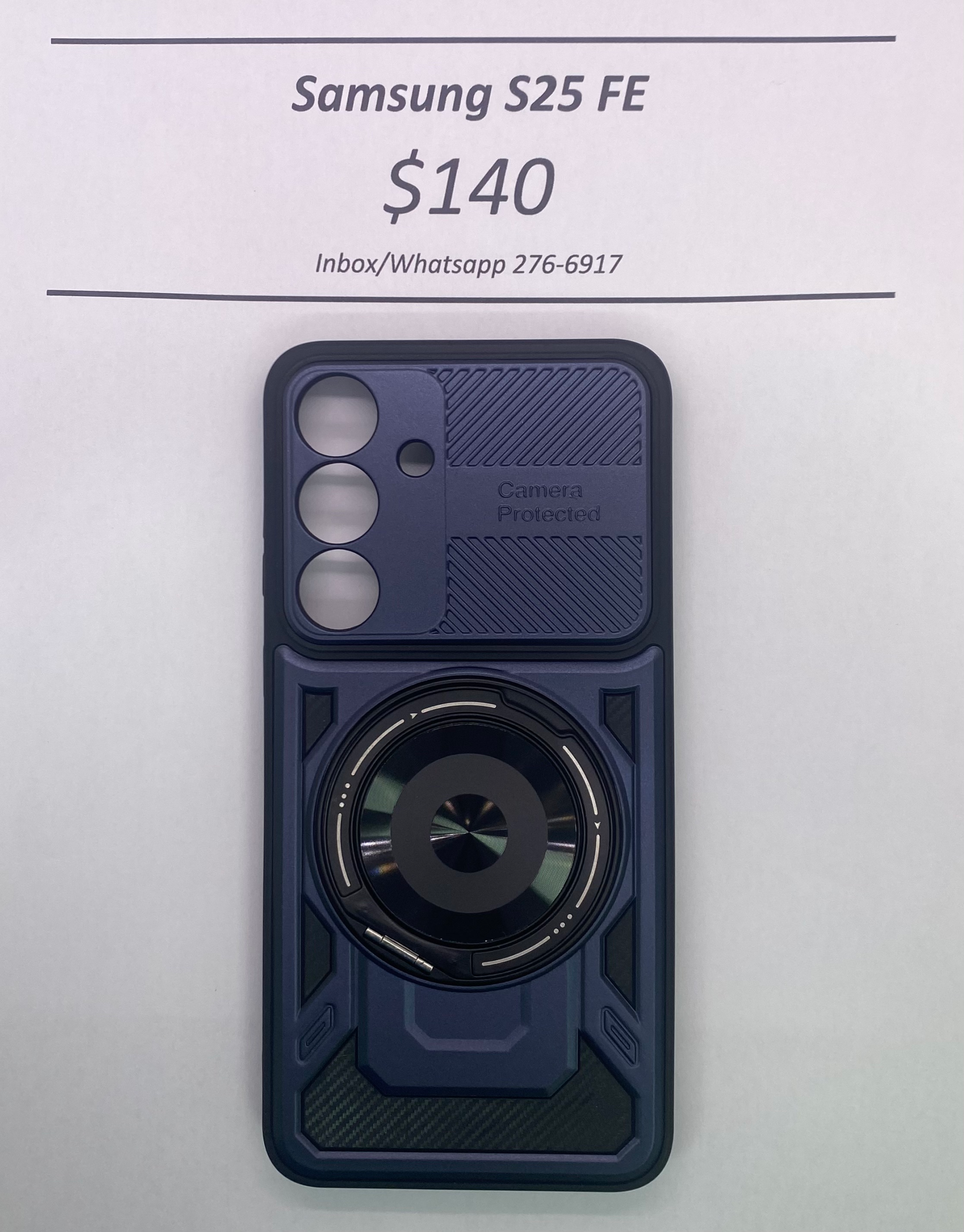 S25 FE Blue Rugged Camera Protected