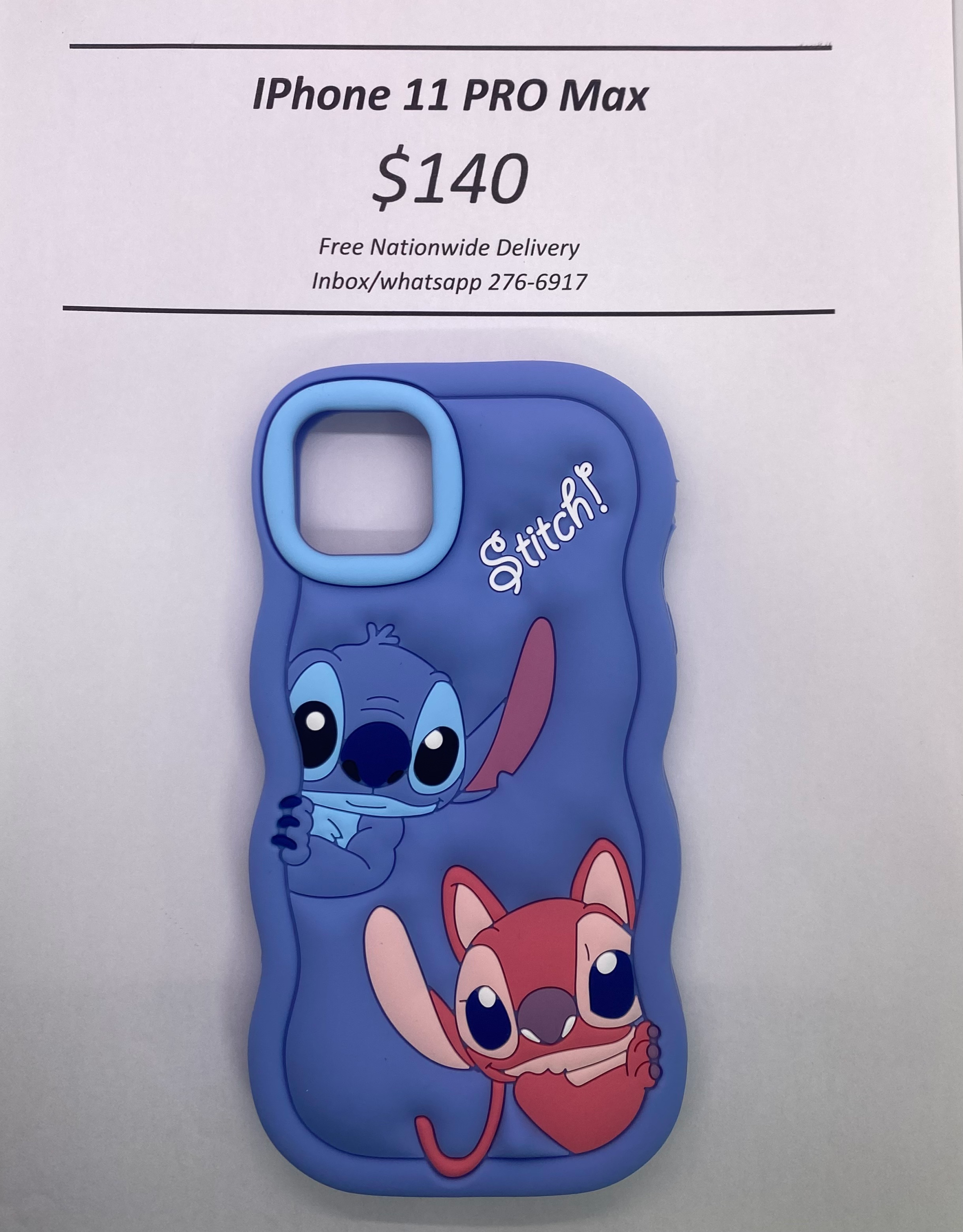 iPhone 11 Pro Max Blue Stitch