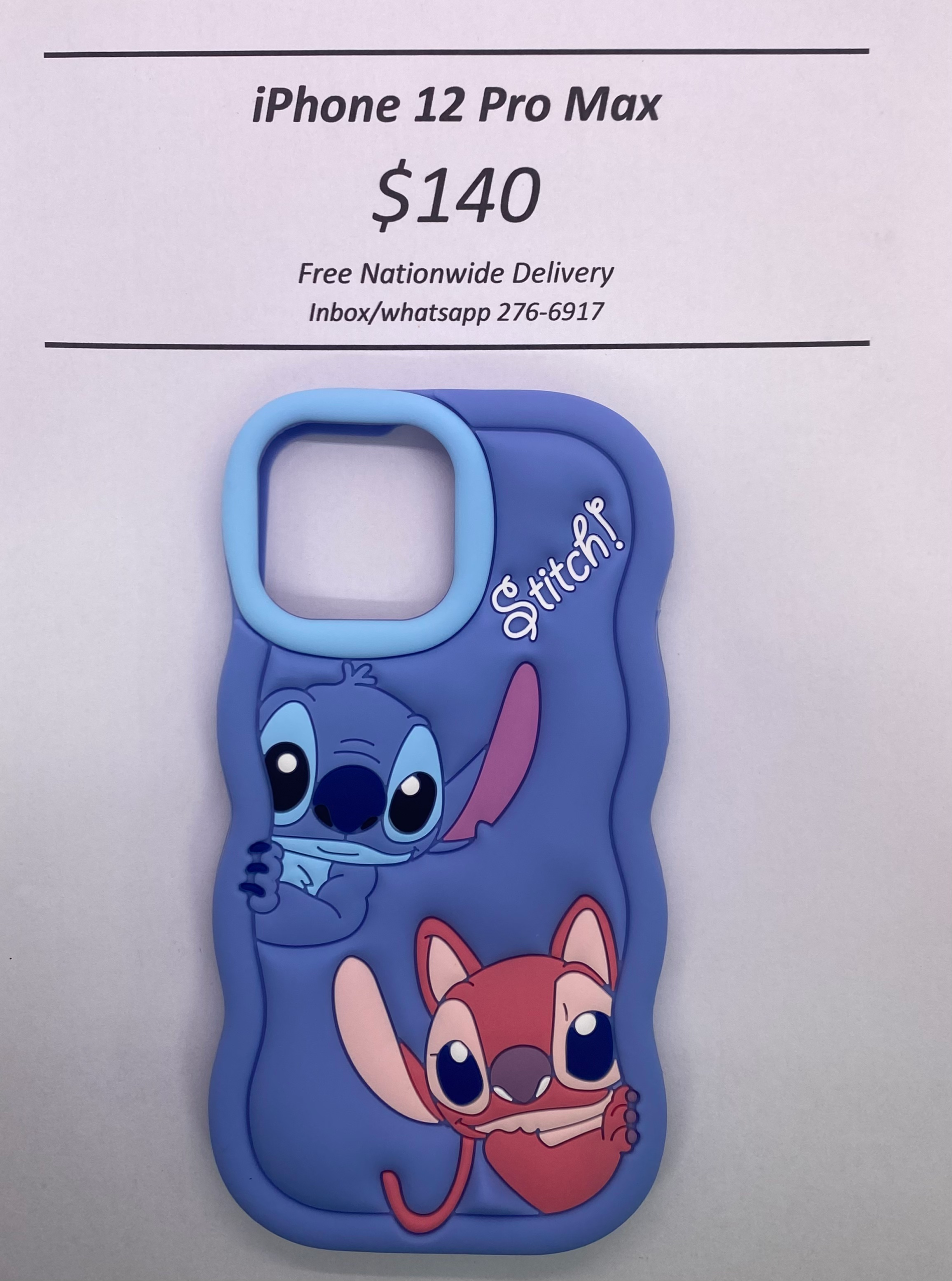 iPhone 12 Pro Max Blue Stitch