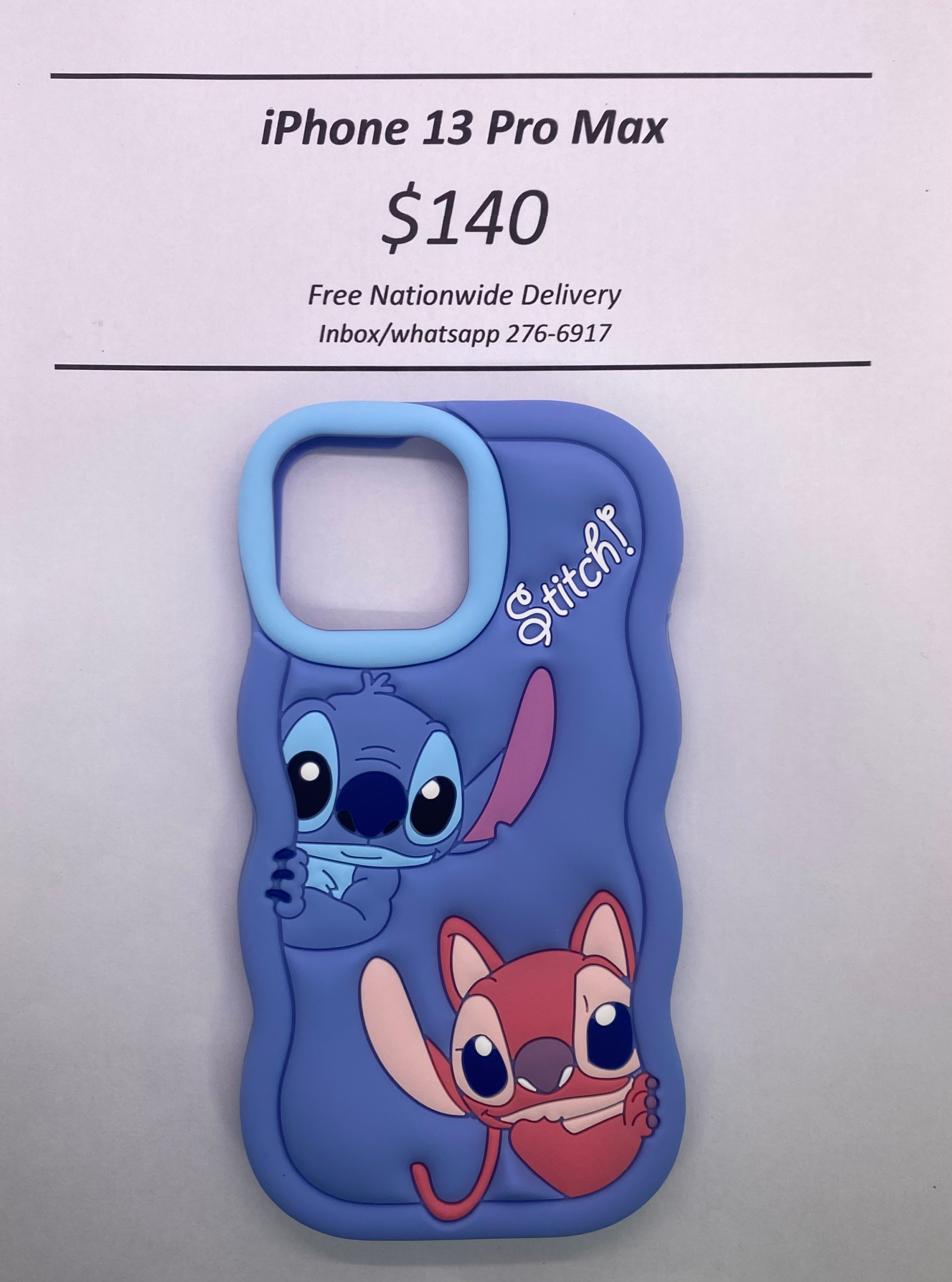 iPhone 13 Pro Max Blue Stitch