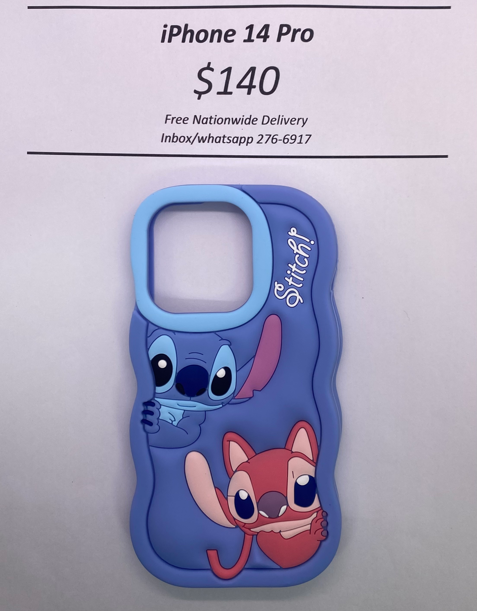 iPhone 14 Pro Blue Stitch